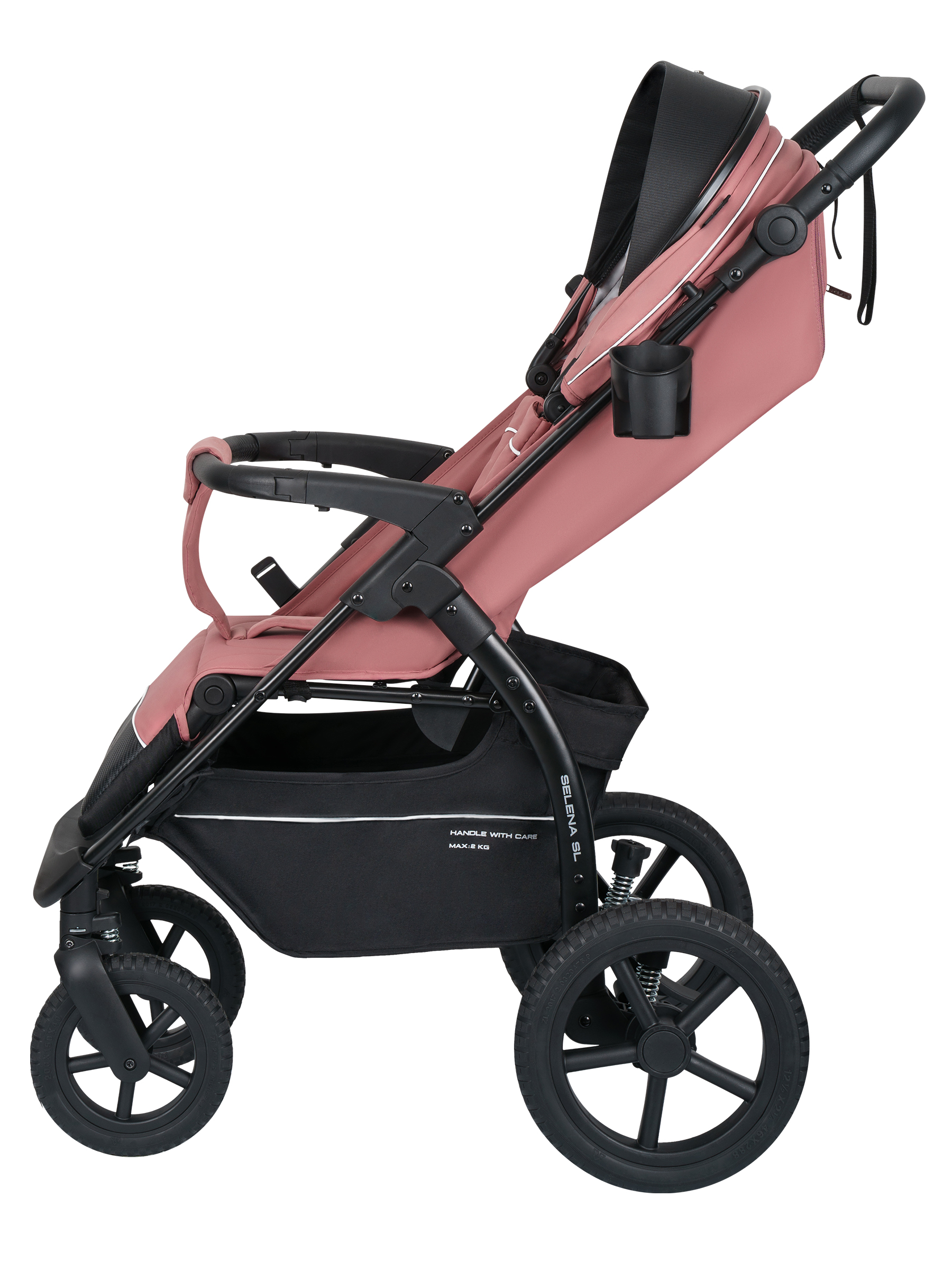 Коляска прогулочная JOVOLA Selena SL, всесезонная розовый - фото 20