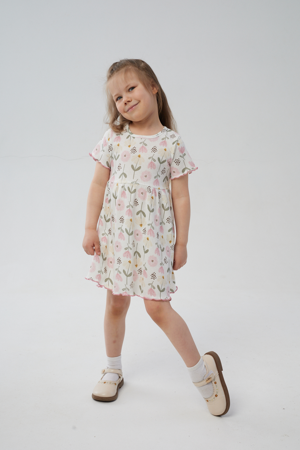 Платье YAXX 007--Платье цветы/белый (Л) - фото 3