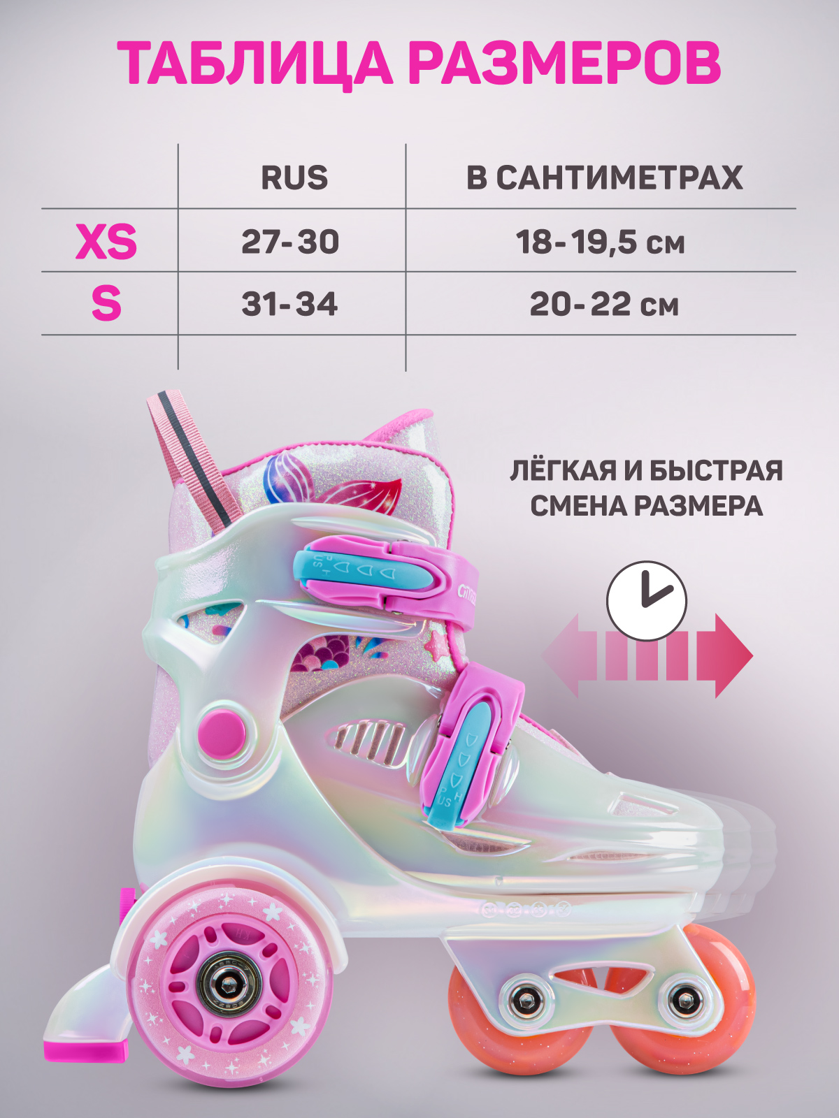 Роликовые коньки CITYRIDE XS 27-30 - фото 2