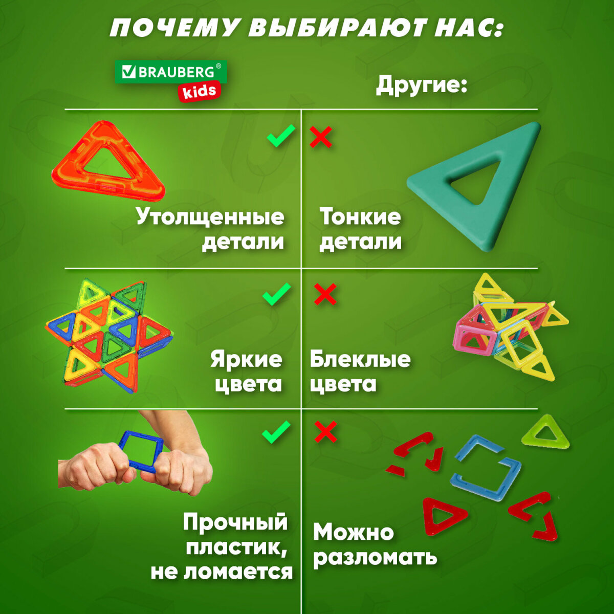 Конструктор Brauberg магнитный - фото 7