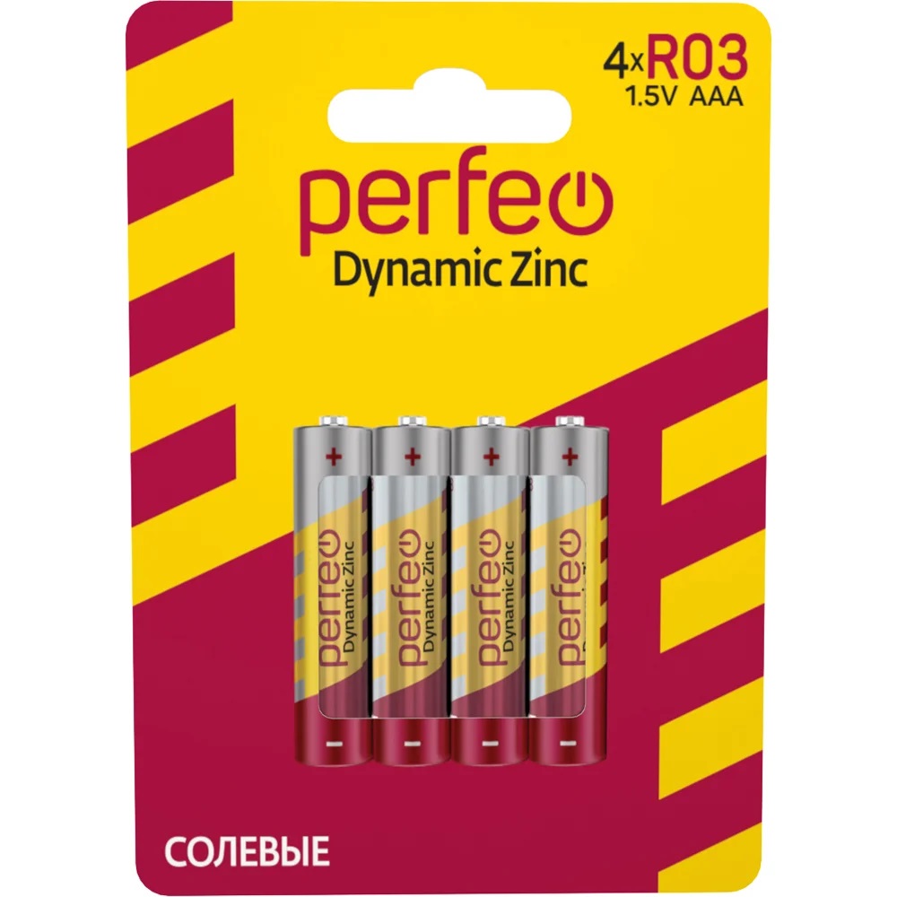 Батарейки Perfeo Dynamic Zinc цинковые R03 4BL - фото 1