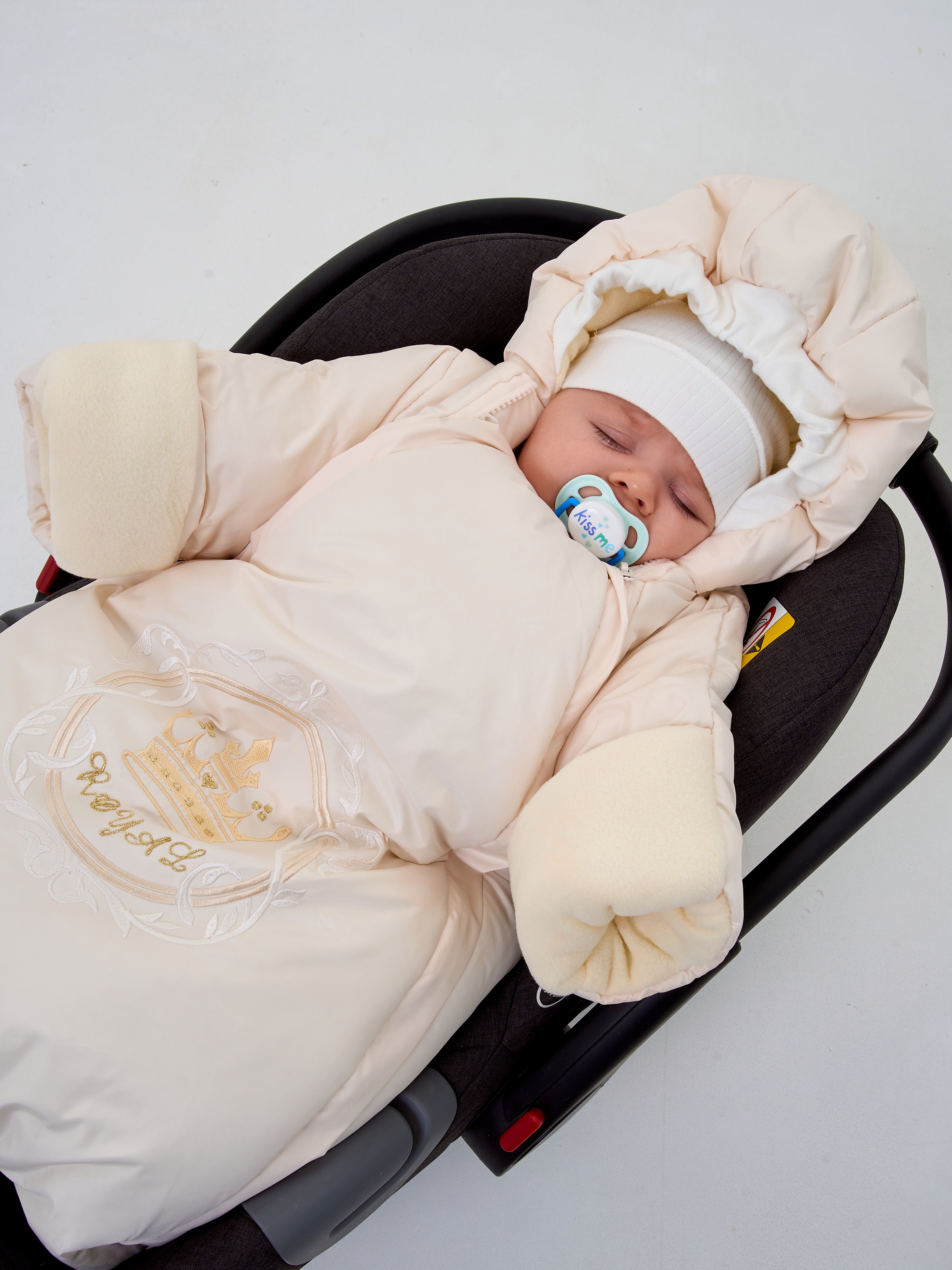 Конверт в коляску Осьминожка бежевый - фото 5