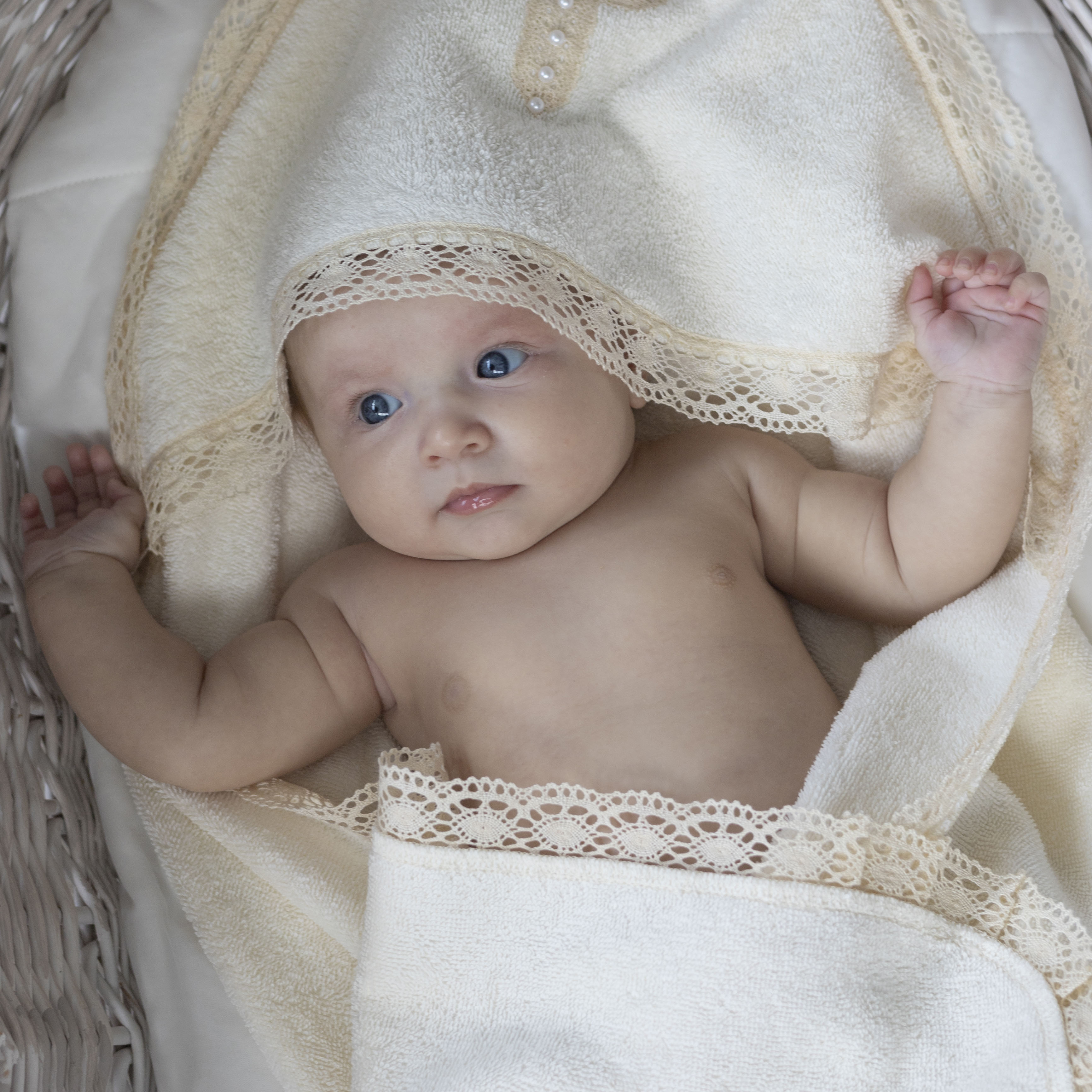 Полотенце уголок НаследникЪ Выжанова махровое с кружевом 90 x 90 см 1 шт. - фото 3