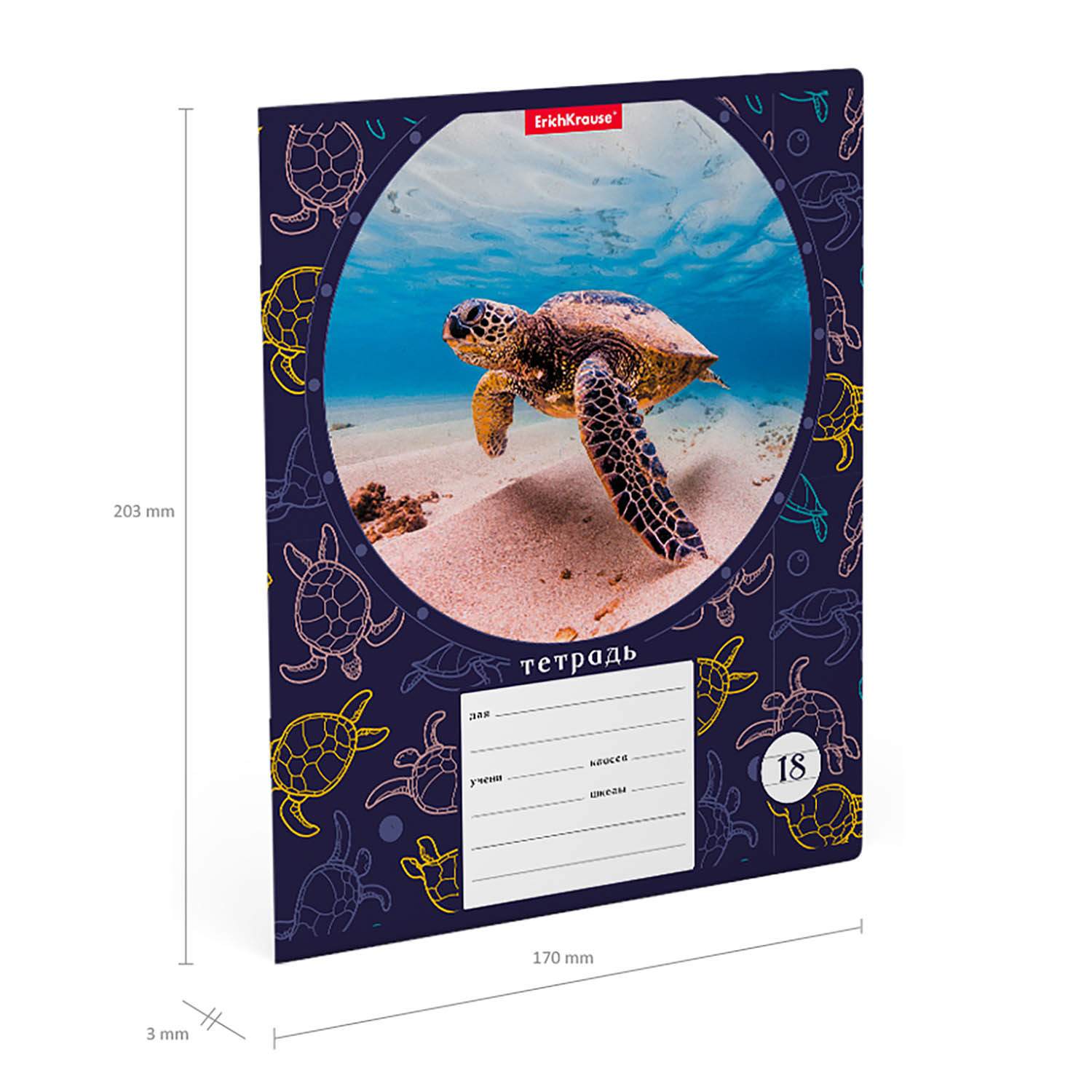 Тетрадь ErichKrause линейка 18 лист. в ассортименте - фото 6