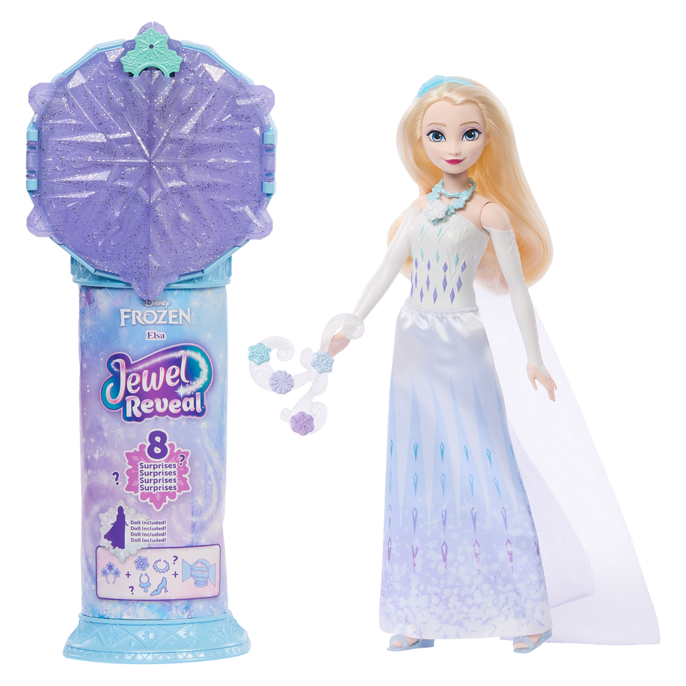 Кукла модельная Disney Frozen Jewel Reveal Elsa высота 29 см JJY36 - фото 1