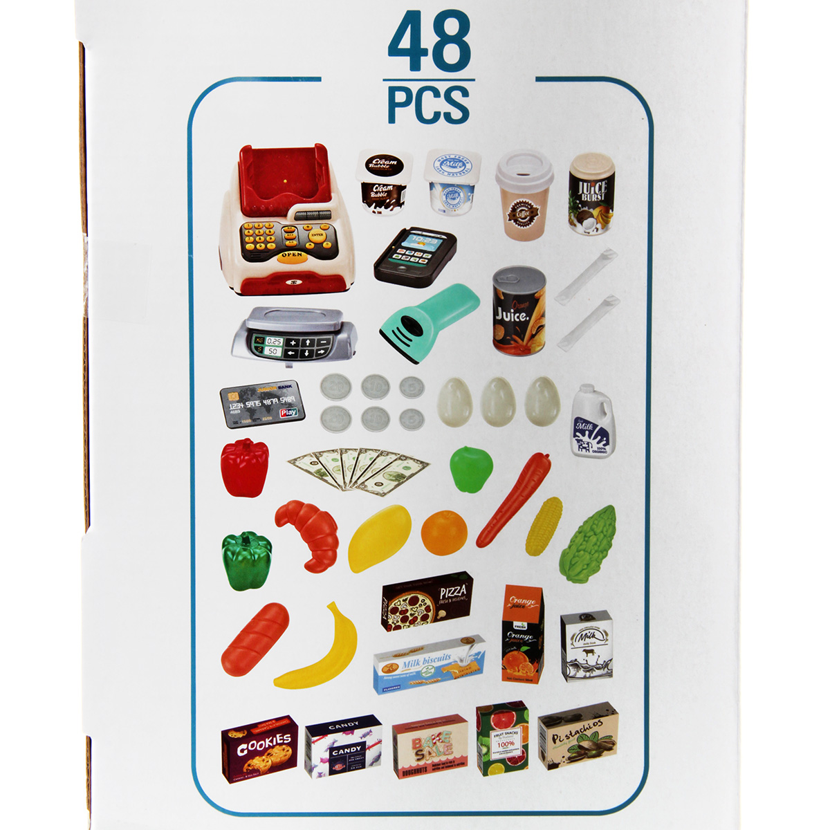 Игровой набор Veld Co тележки и корзинки, прилавок, касса, продукты - фото 19