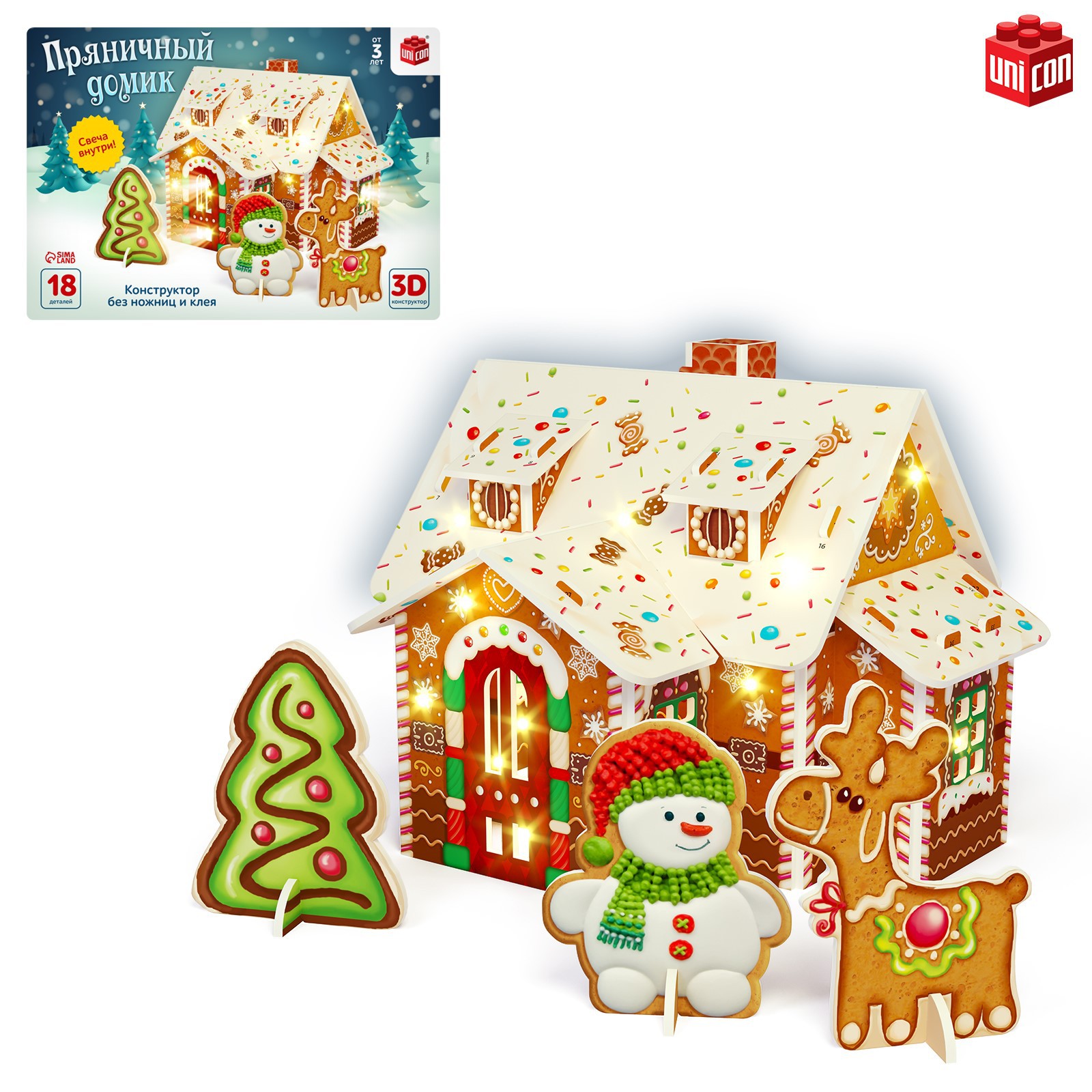 Конструктор Unicon Пряничный домик сборная игровая модель - фото 1