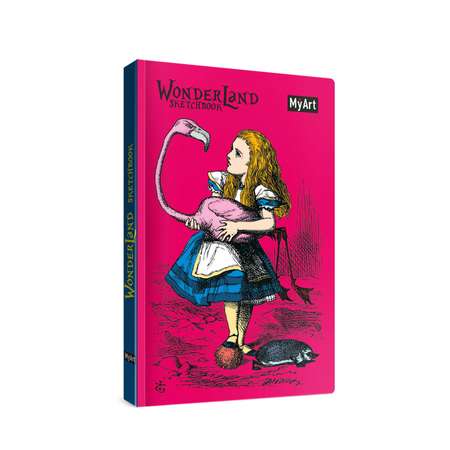 Блокнот Проф-Пресс скетчбук Wonderland комплект из 2 шт по 64 л 116х180 мм Алиса с фламинго+Шалтай-Болтай