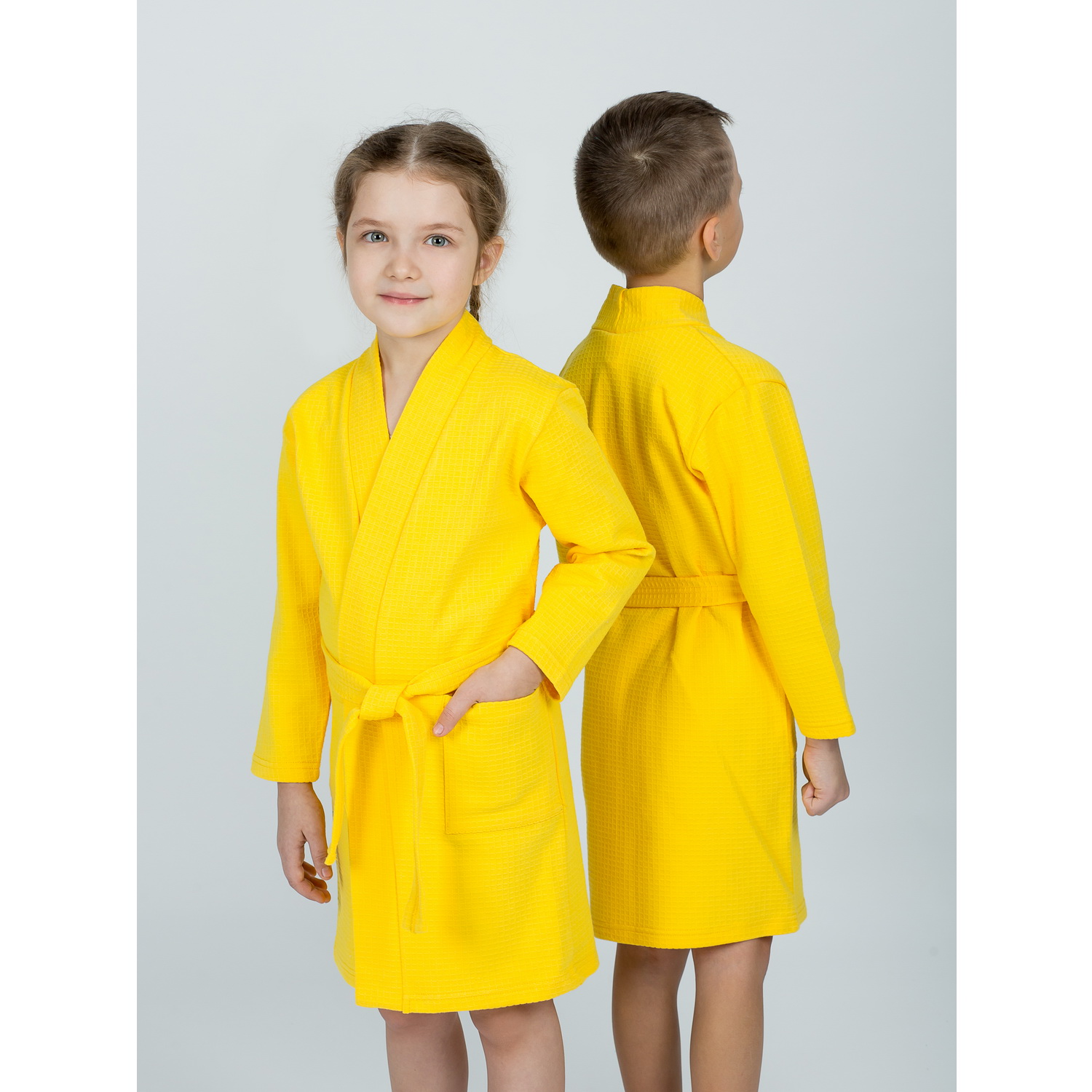 Халат KiMMi co К-1408913 желтый - фото 3