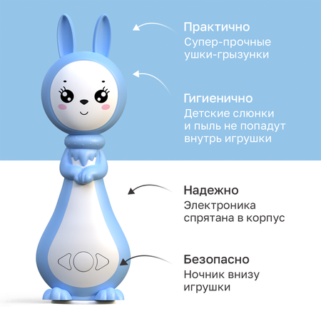 Интерактивная игрушка BertToys Зайчик Няня Грызушка