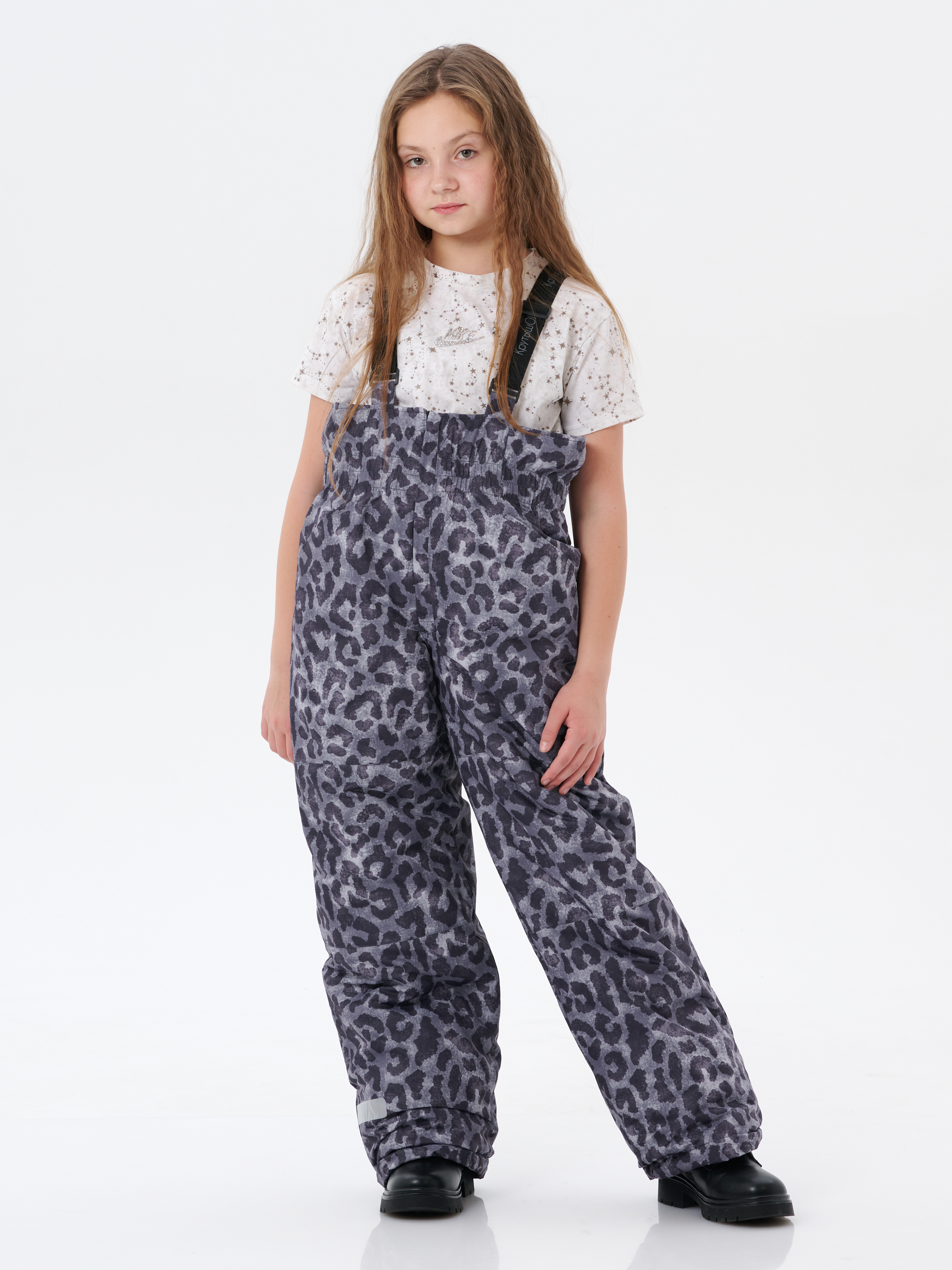 Брюки утепленные КрутышОк Т-067 серый леопард - фото 21