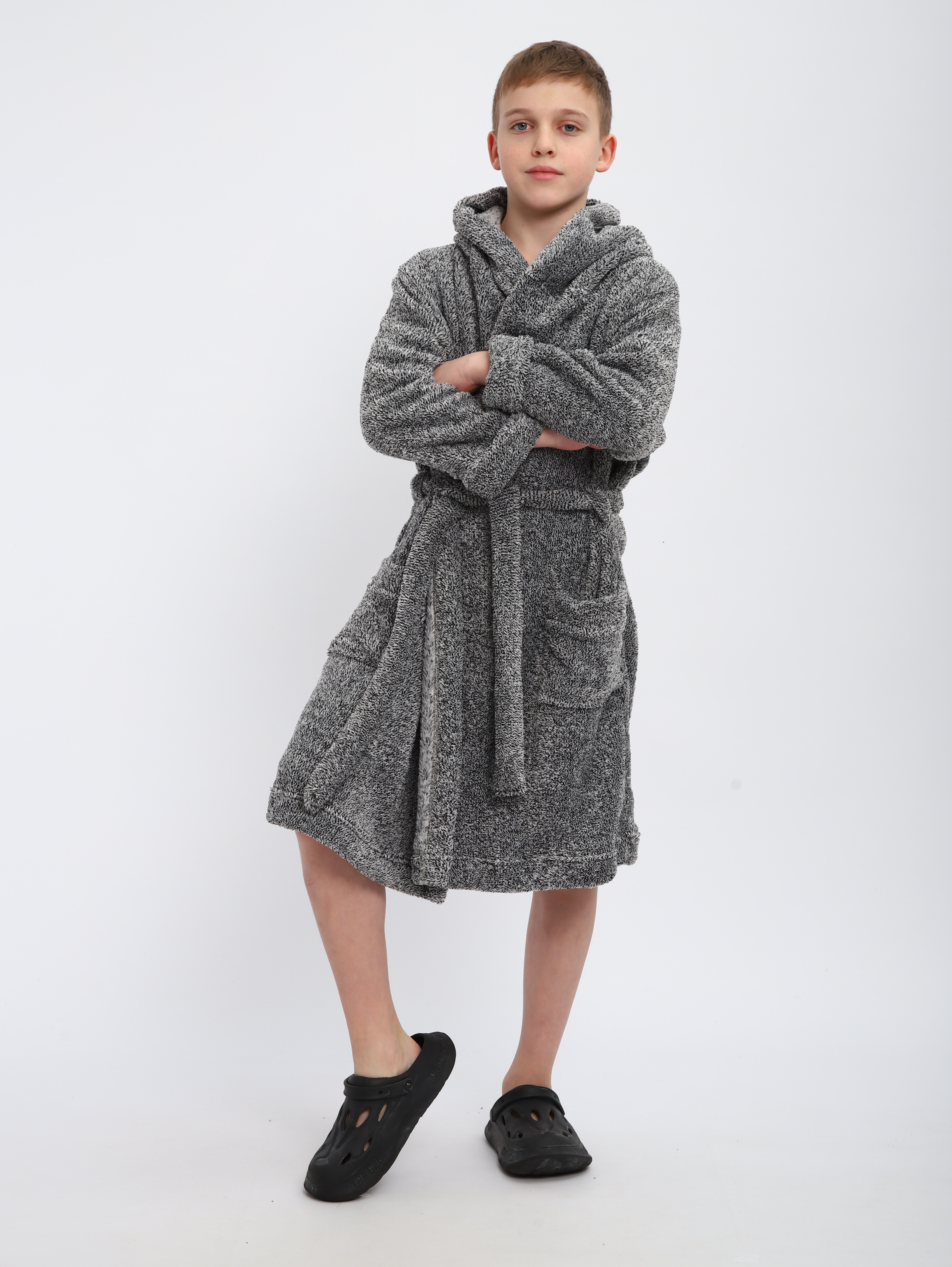 Халат ЛАДОШКИ Халат Отдых серый - фото 8