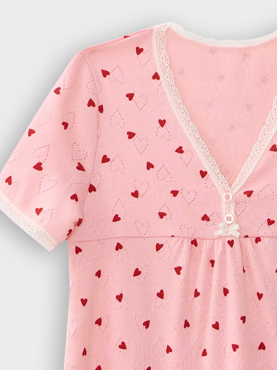 Сорочка ночная Mark Formelle (Марк Формэль) 577729/сердца на розовом - фото 7