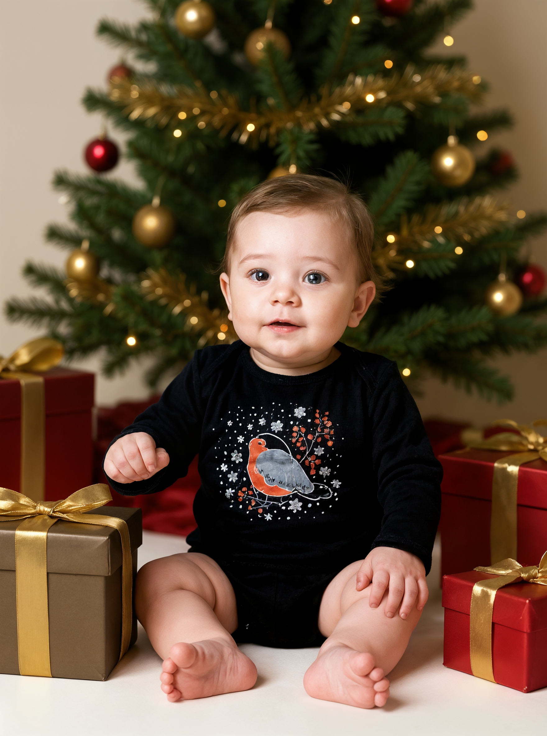 Боди KiMMi Baby КБ-1308072п черный_снегирь - фото 3