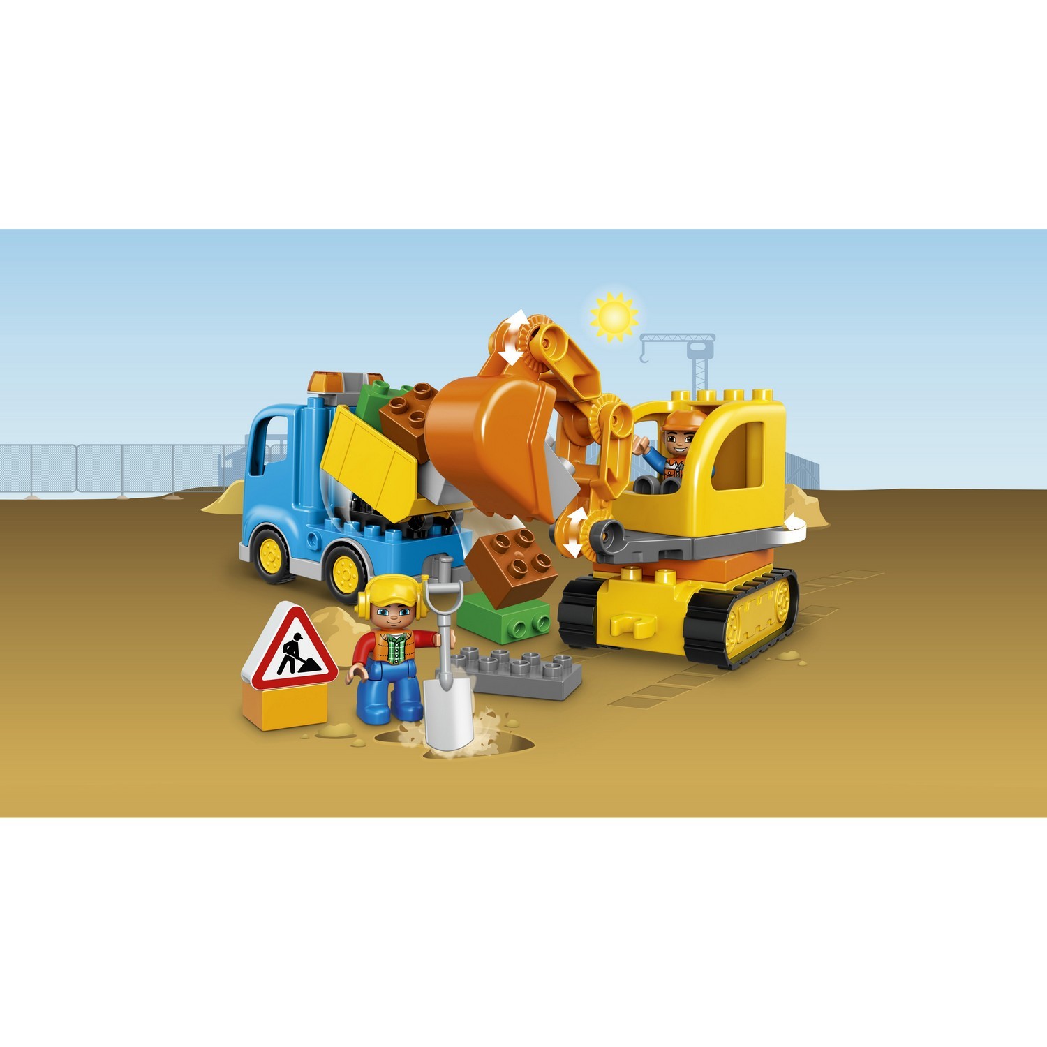 Конструктор LEGO DUPLO Грузовик и экскаватор блочный - фото 4