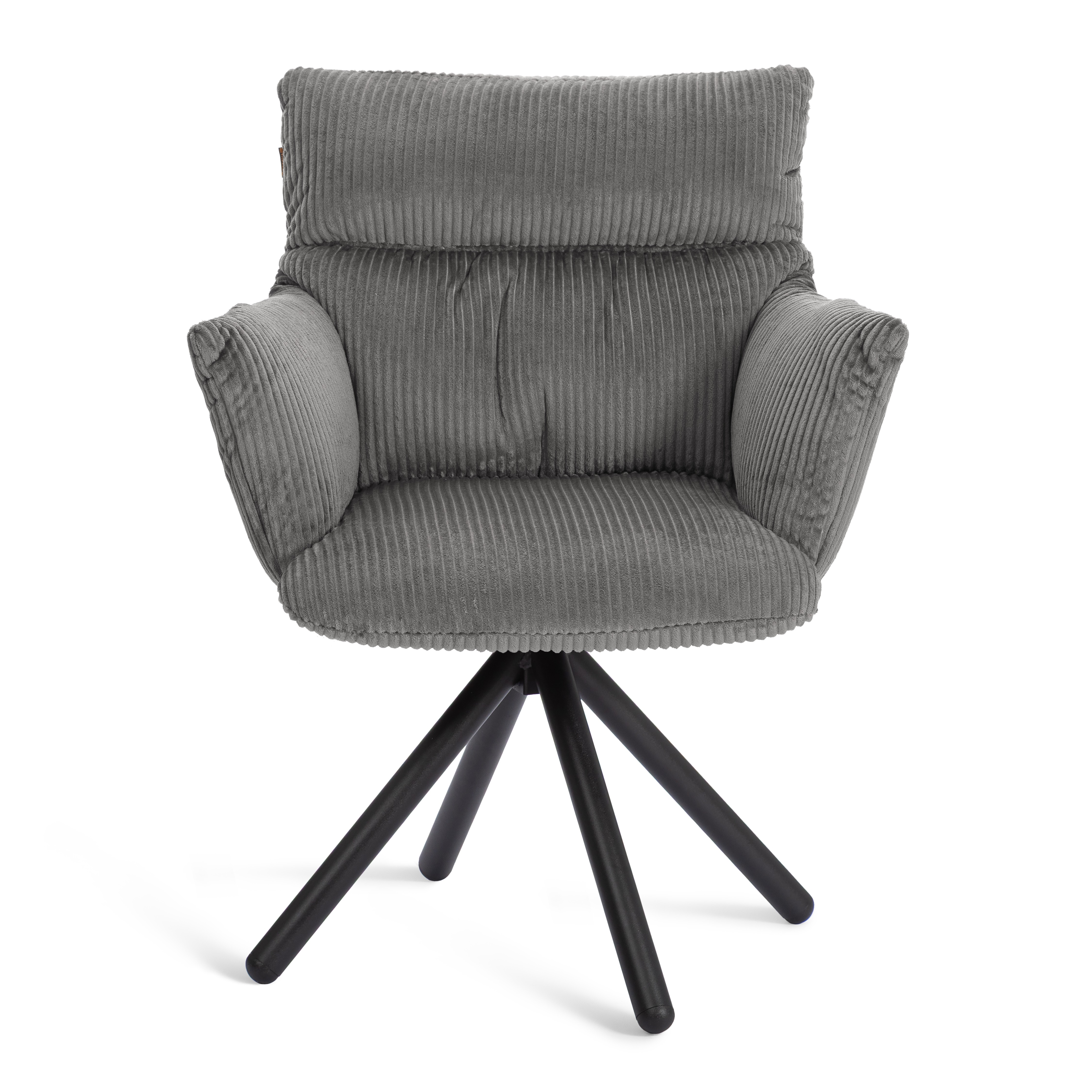 Стул TETCHAIR Флаффи опора 360 вельвет серый - фото 5