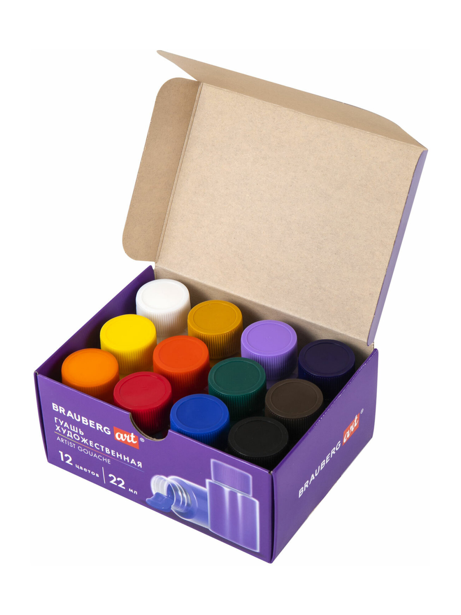Краски гуашь Brauberg 12 цв. - фото 13