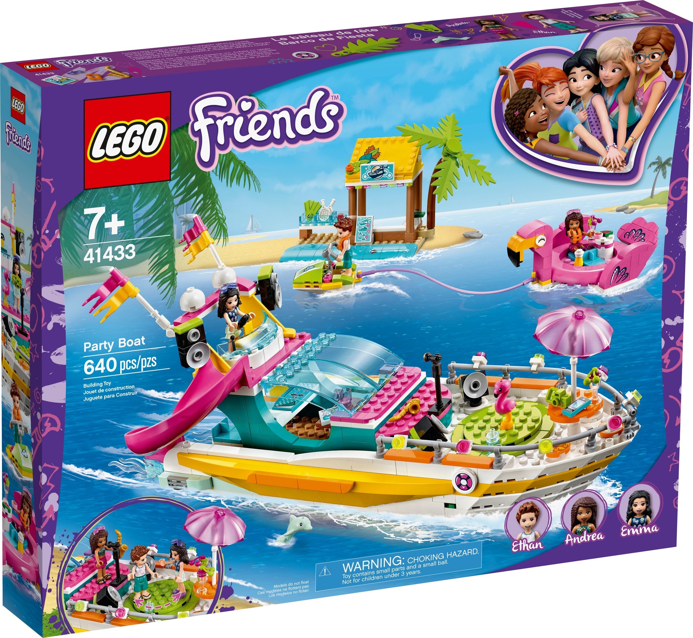 Изображение товара Конструктор LEGO Friends Яхта для вечеринок 41433 на 101 деталь Изображение товара Конструктор LEGO Friends Яхта для вечеринок 41433 на 101 деталь