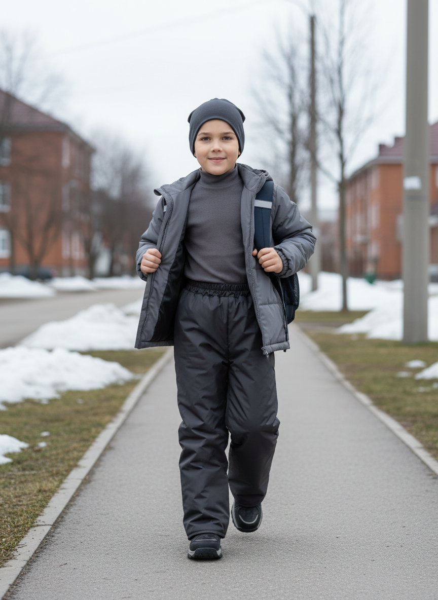 Брюки Arctic kids 10-001 серый - фото 2