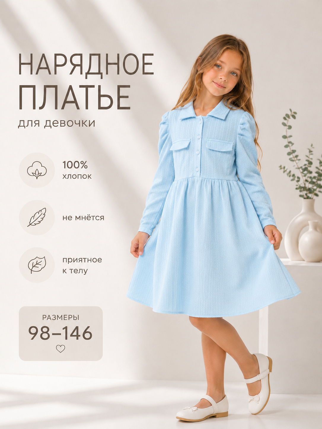 Платье NATIVIA ПКД/голубой - фото 8