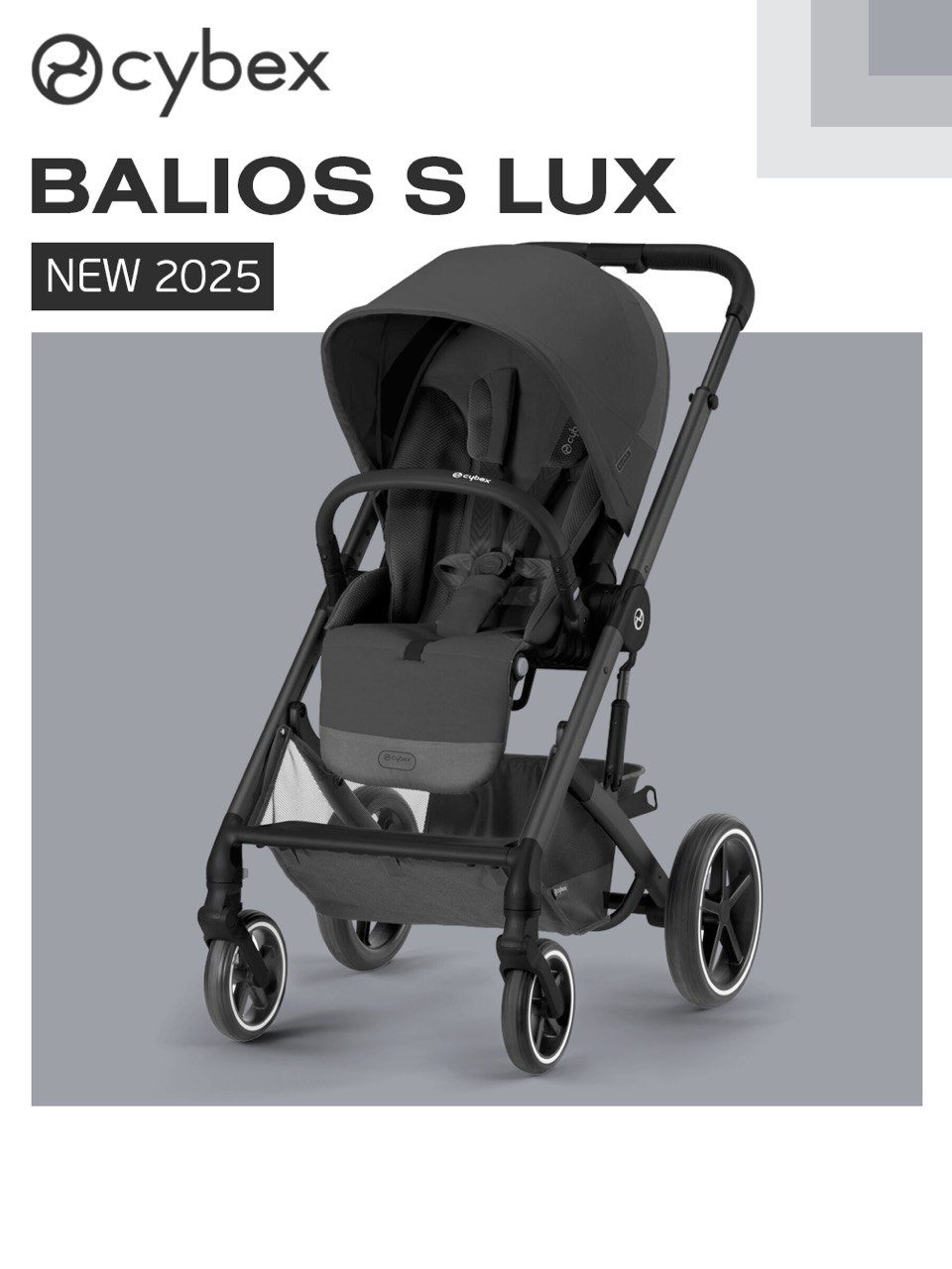 Коляска прогулочная Cybex Balios S Lux 2025 черный - фото 1