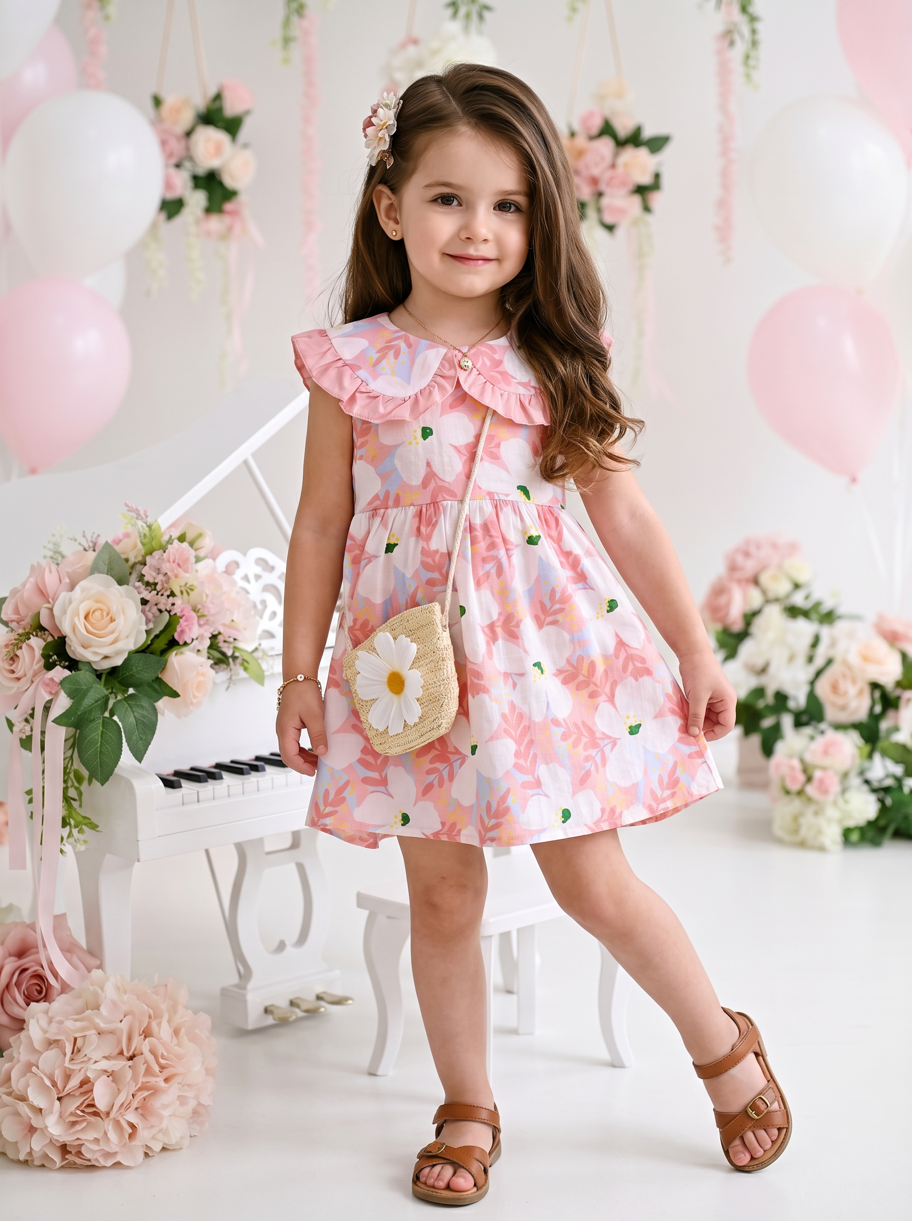 Платье Artcher kids Платье009Цветы_розовое - фото 2