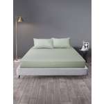 Простыня Mrs.Stretch Mr.Jersy Оливковый 160 x 200 см на резинке