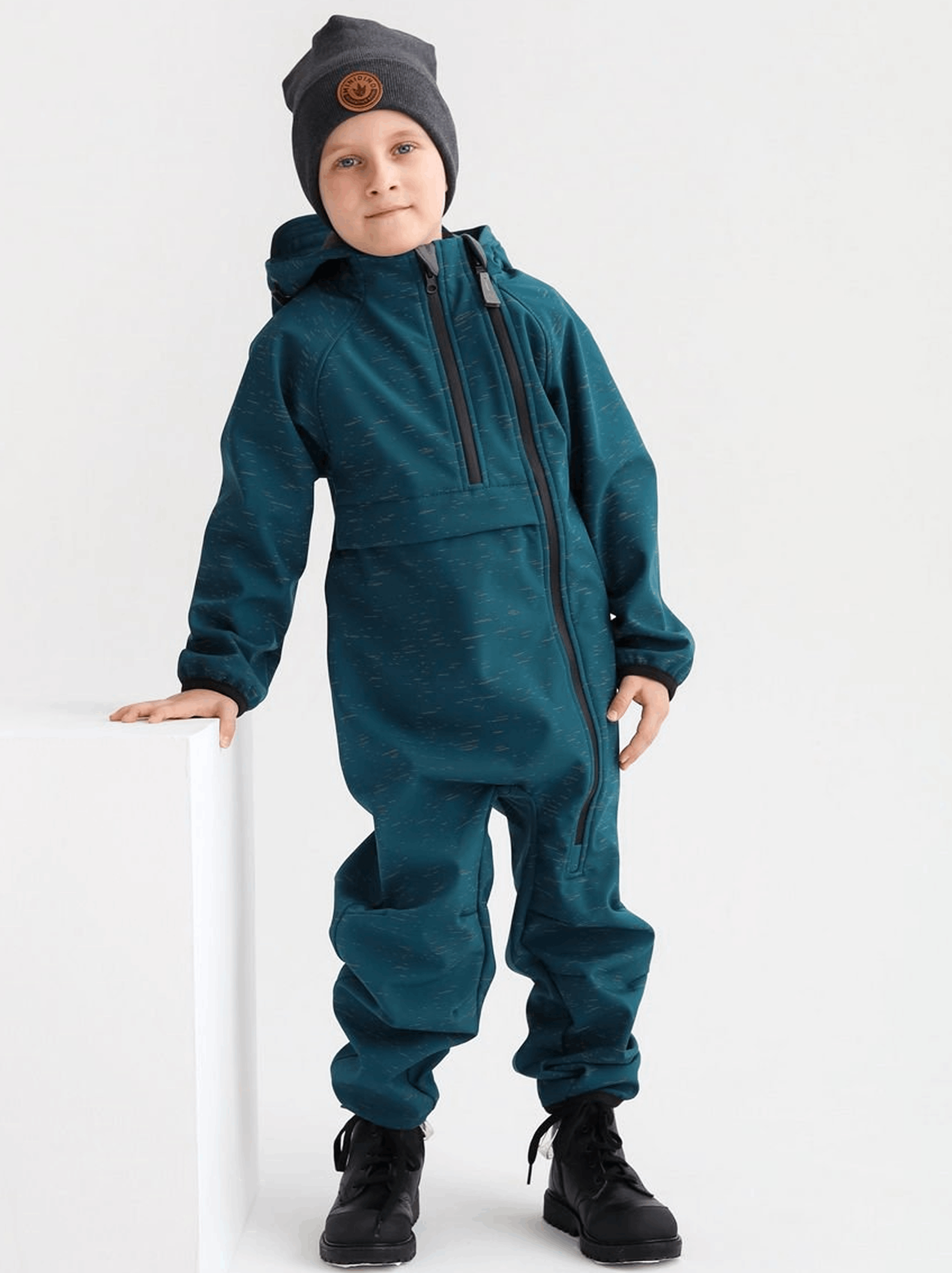 Комбинезон MINIDINO Комбинезон софтшелл Сафари штрих атлантик - фото 1