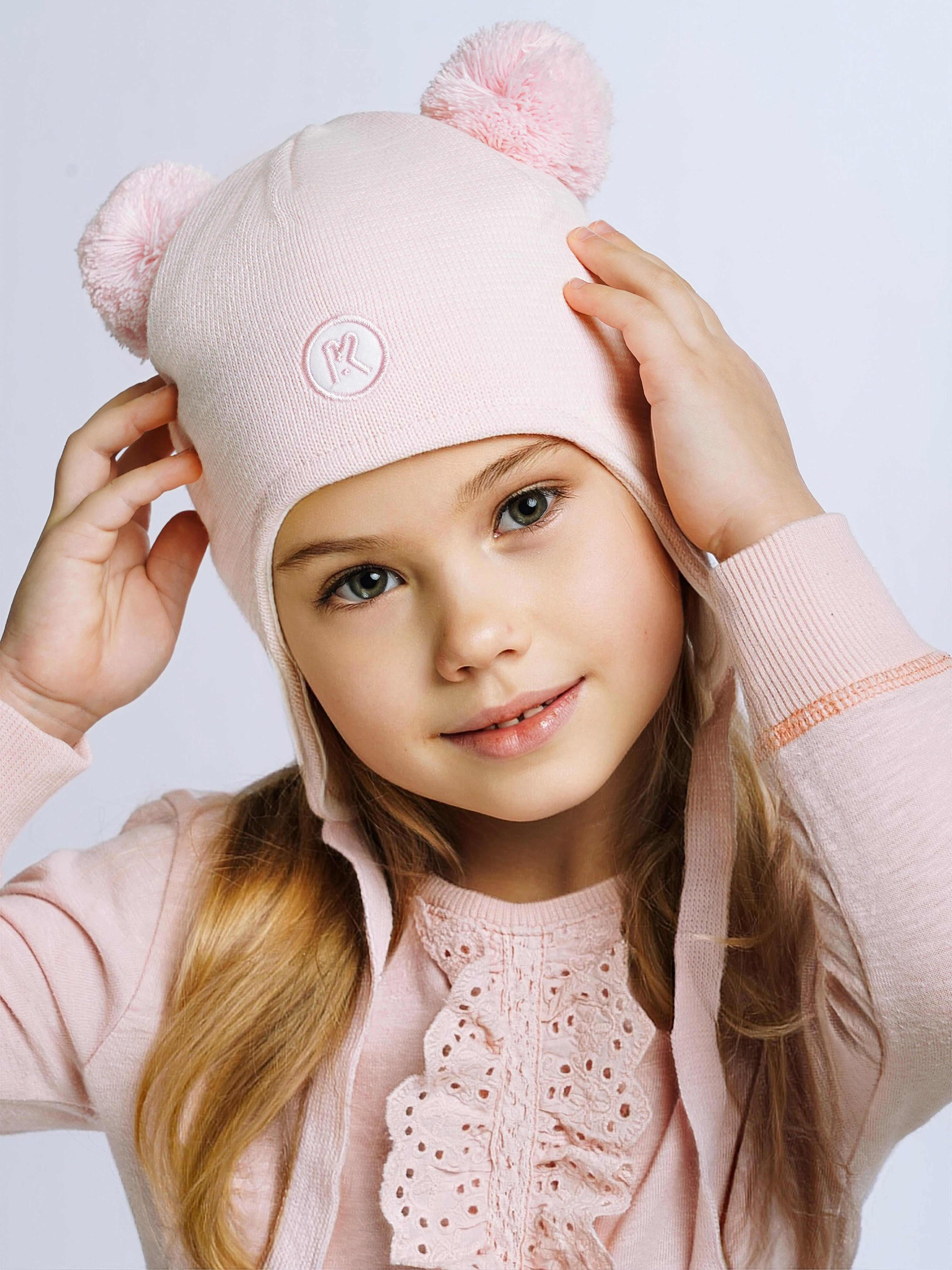 Шапка ПриКиндер M3-1957 Цвет: светло-розовый/белый - фото 8