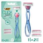 Бритва женская BIC Click 3 Soleil Sensitive 1 ручка и 2 сменные кассеты