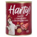 Корм для собак всех пород Harty консервированный полнорационный паштет с говядиной и субпродуктами 850г