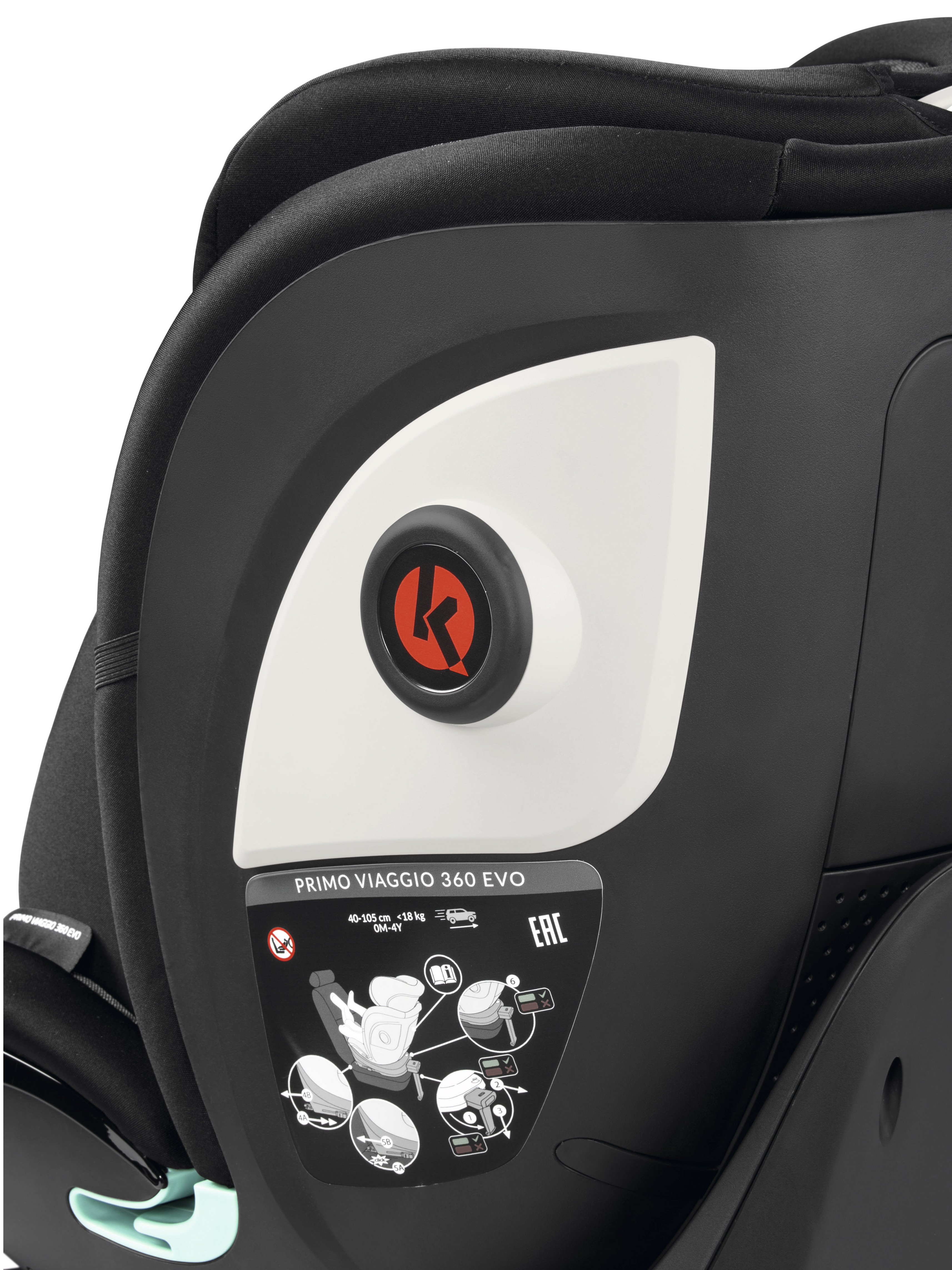 Автокресло Peg-Perego 360 Evo Isofix 0+/1/2/3 (0-36 кг) серый - фото 13