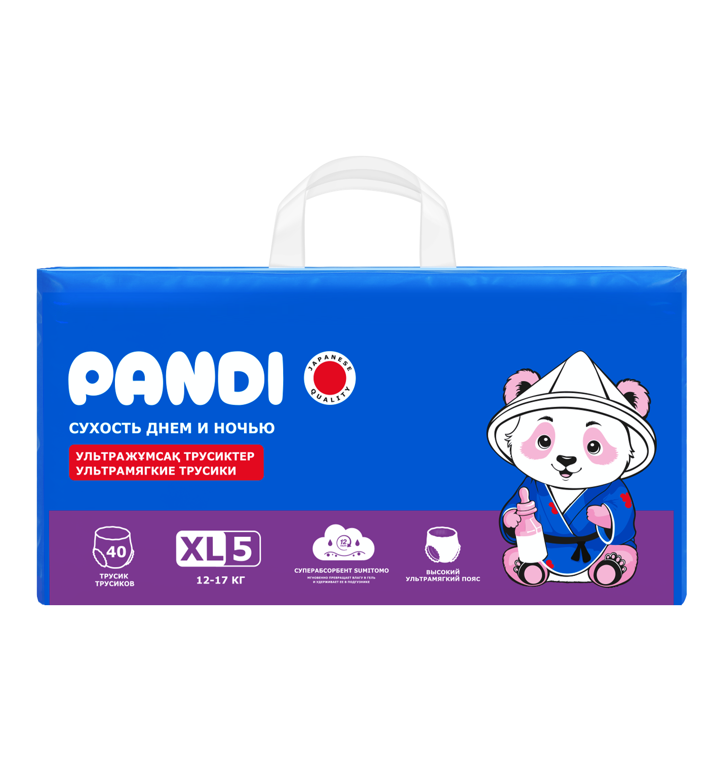 Трусики PANDI XL (12-17 кг) 40 шт. - фото 1