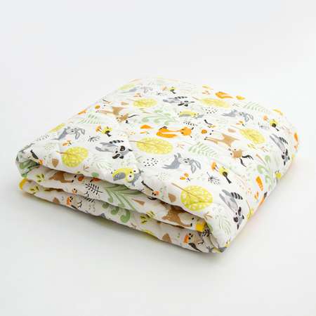 Коврик Amarobaby Soft Mat Зверята стеганный Жёлтый