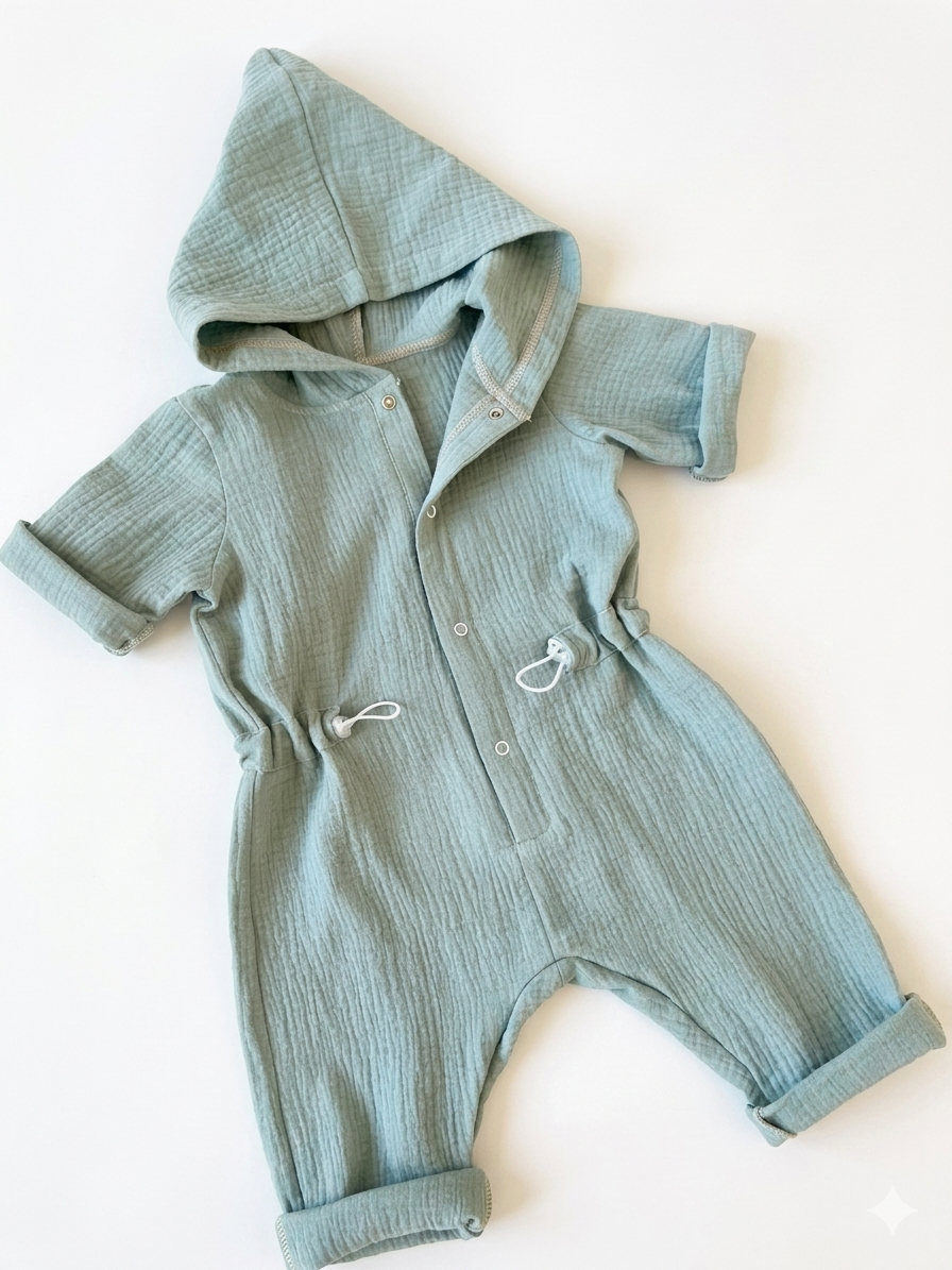 Комбинезон Minilik Комбез. Муслин. Серый Графит - фото 1