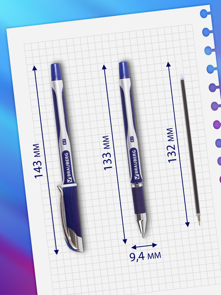 Ручка шариковая Brauberg 12 шт. - фото 4