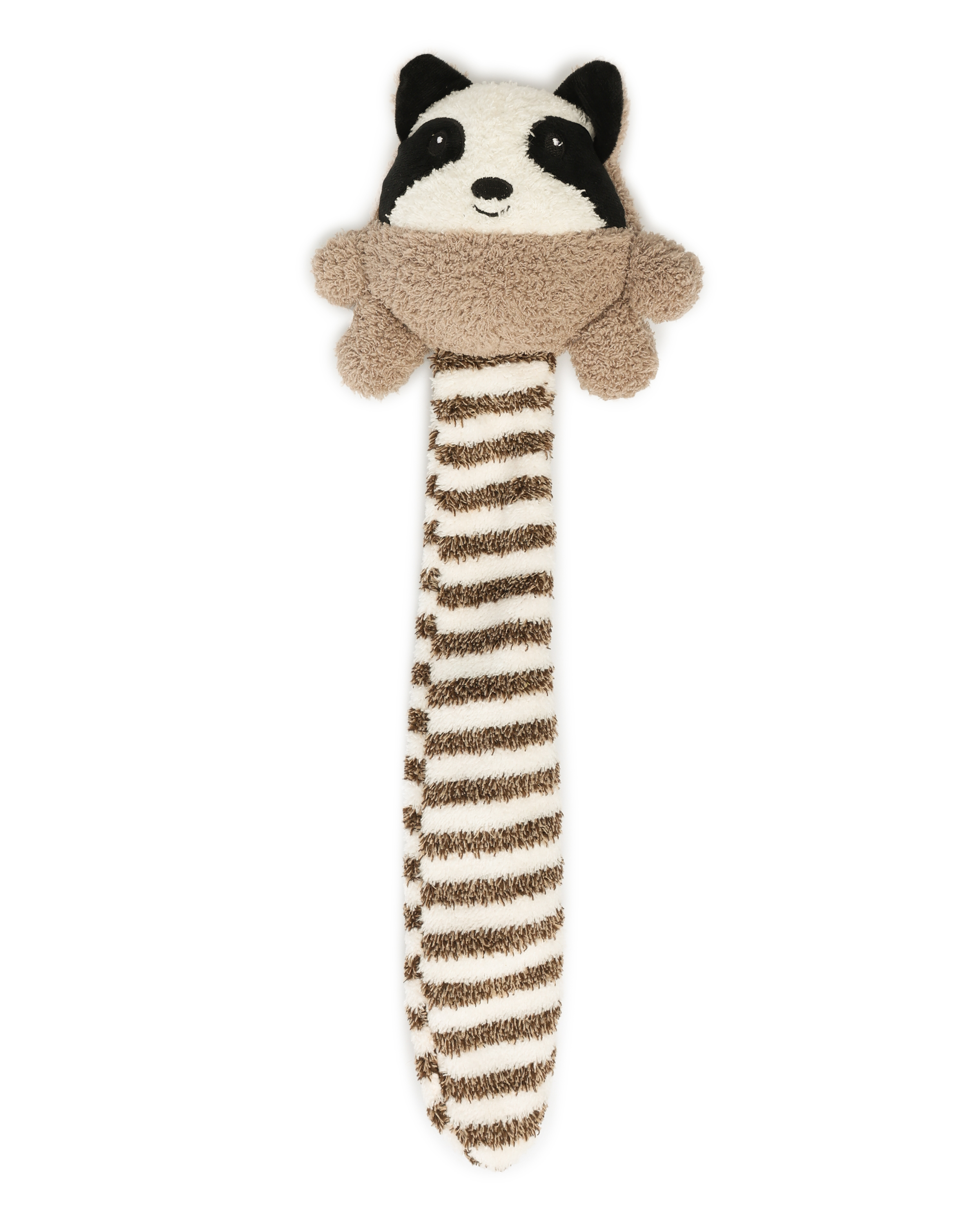 Игрушка для собак Barbaks Енот-Федосей длинный хвост мягкий с пищалкой шуршит 48см - фото 1