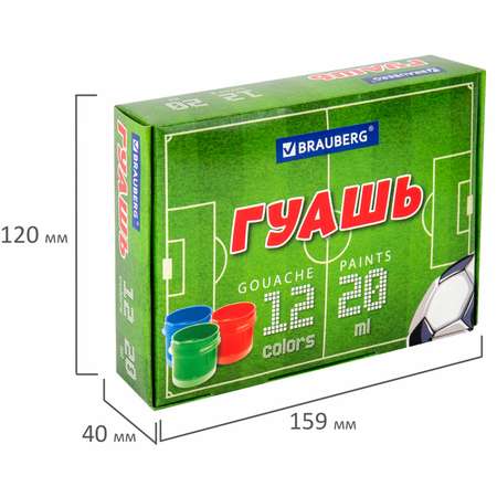 Краски гуашь Brauberg 12 цв.