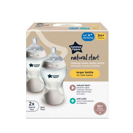 Бутылочка Tommee tippee 340 мл 2 шт. в ассортименте