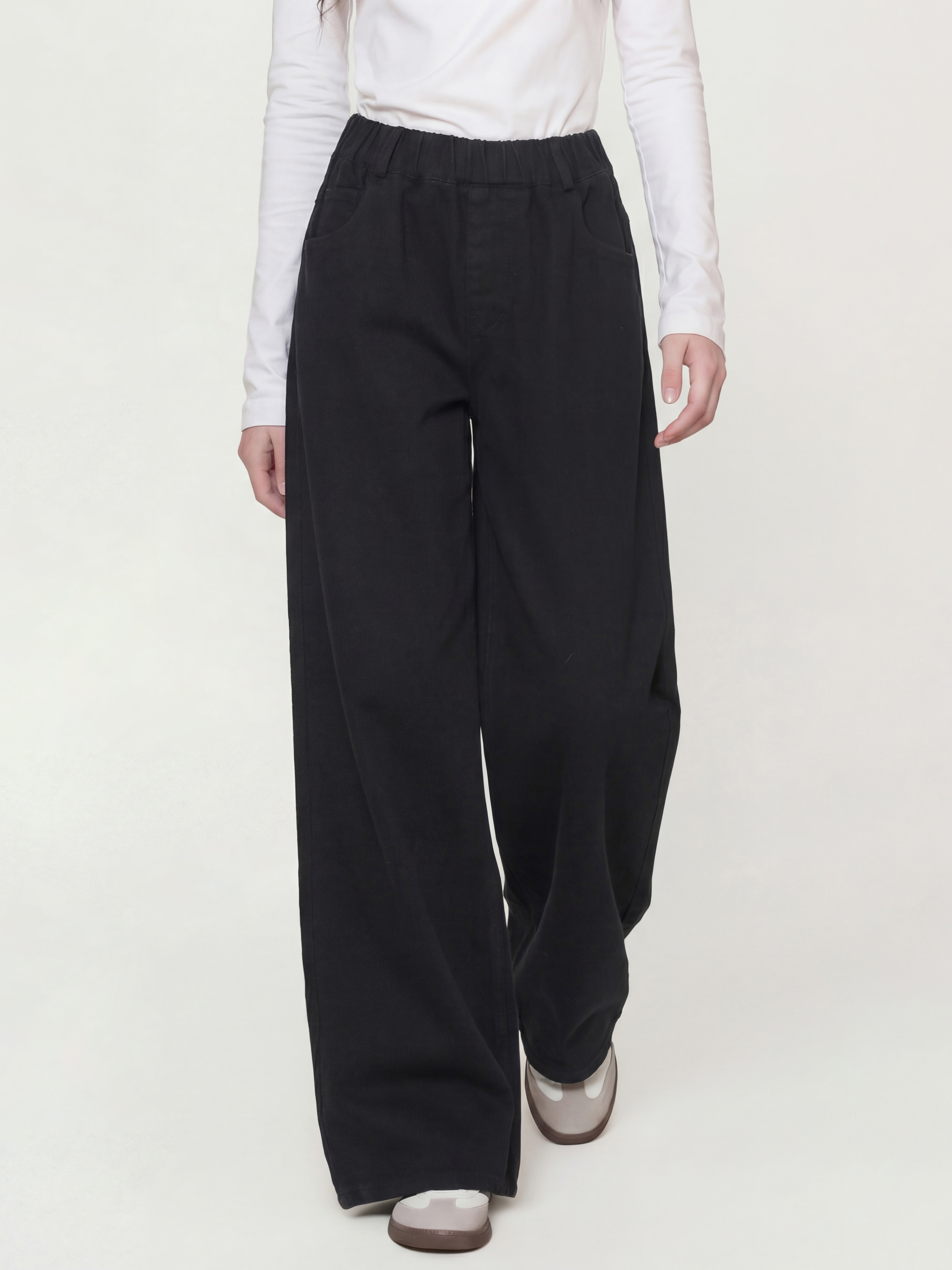 Изображение товара Джинсы-палаццо СИНИЙ МИР 164 Хлопок, резинка на талии, 5 карманов