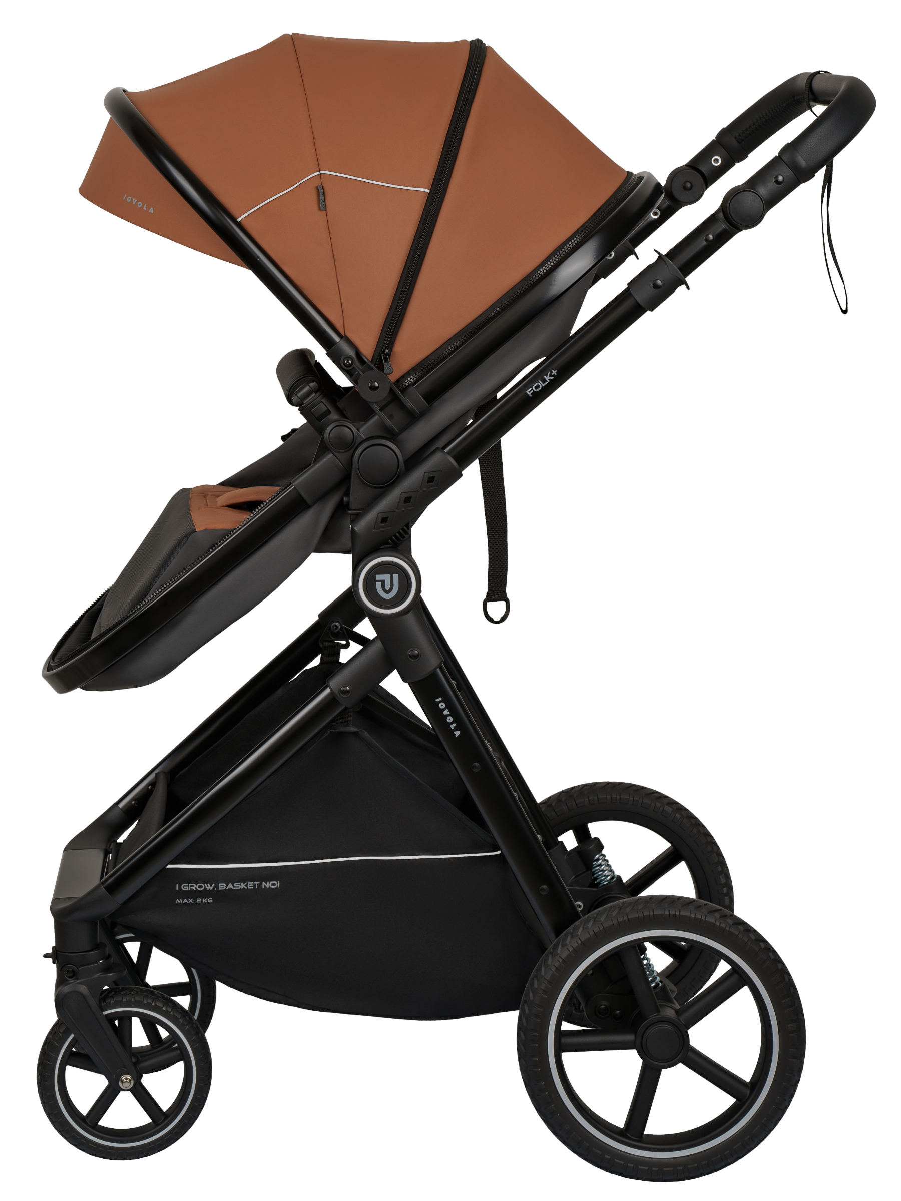 Коляска трансформер JOVOLA Folk+ 3в1 оранжевый - фото 25