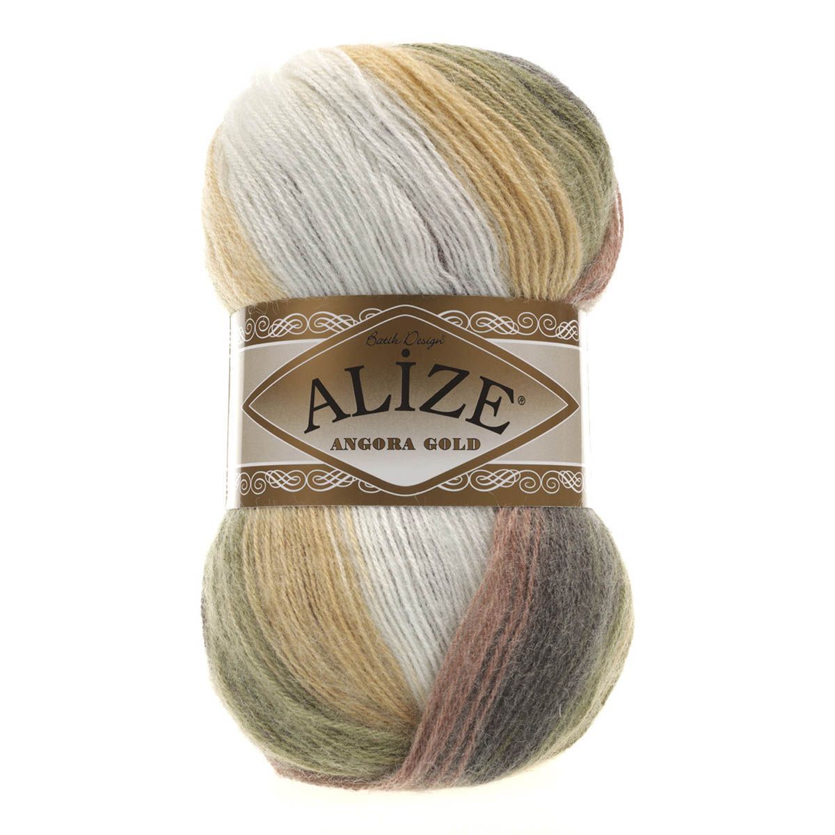 Пряжа Alize для вязания зимних вещей Angora Gold Batik 100 гр 550 м 5 мотков 1893 секционный - фото 6