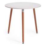 Стол обеденный нераскладной TETCHAIR Mars белый натуральный