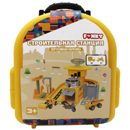Гараж Funky Toys Строительная техника многоуровневый