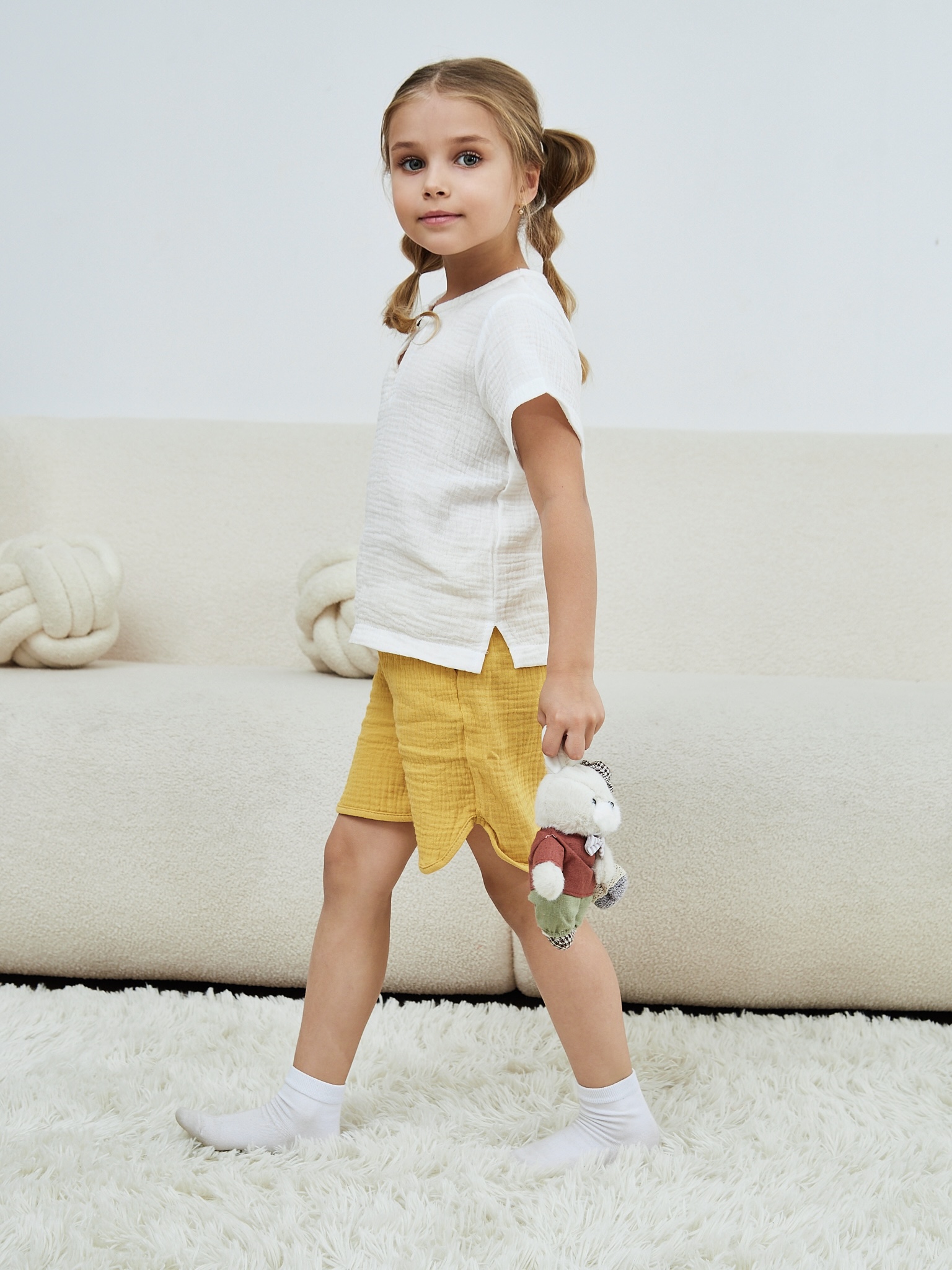 Шорты MOUN Шорты_муслин_горчичный - фото 21