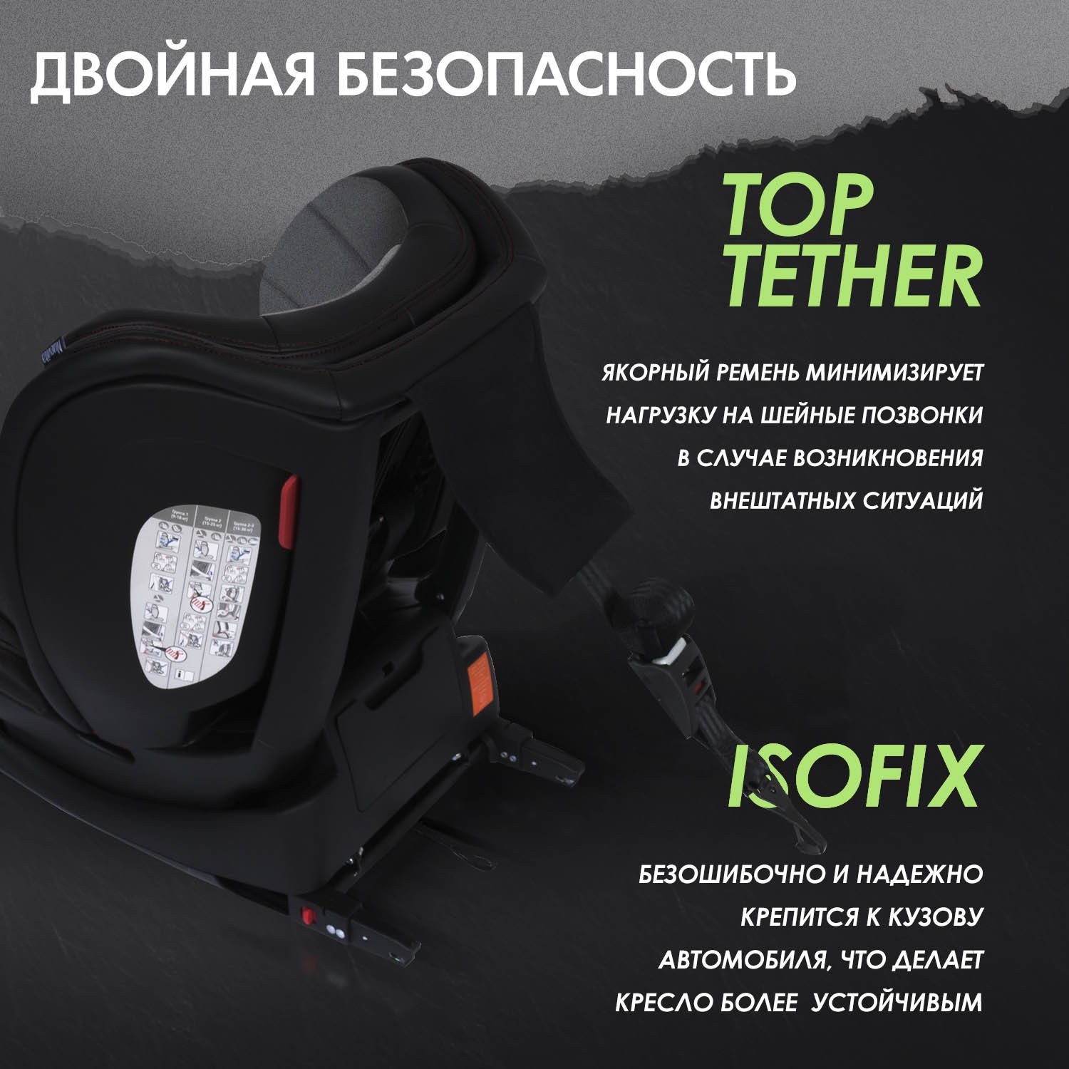 Автокресло Nuovita Maczione N123i-1 Isofix 1/2/3 (9-36 кг) серый - фото 10