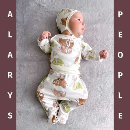 Распашонка с ползунками и чепчиком ALARYSPEOPLE