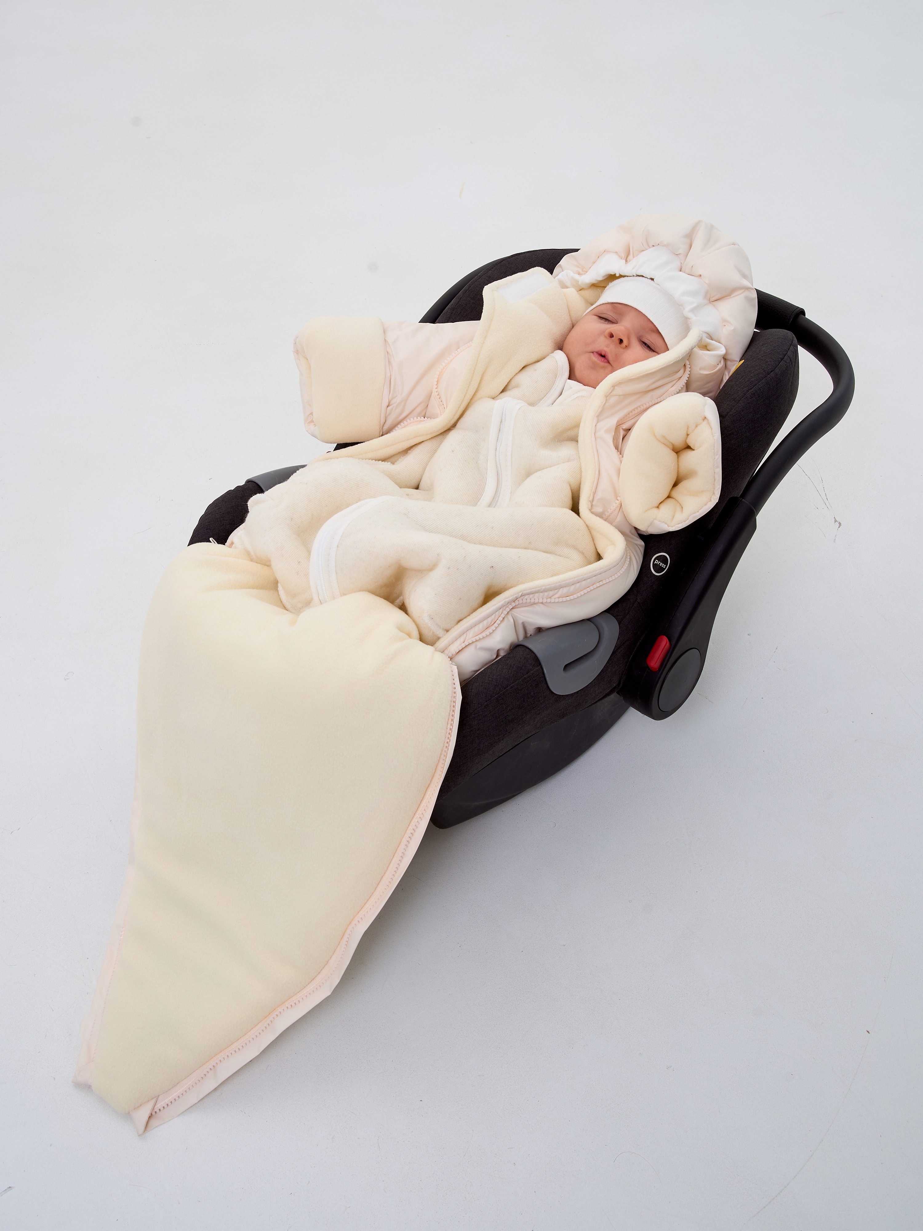 Конверт в коляску Осьминожка Мишки бежевый - фото 8