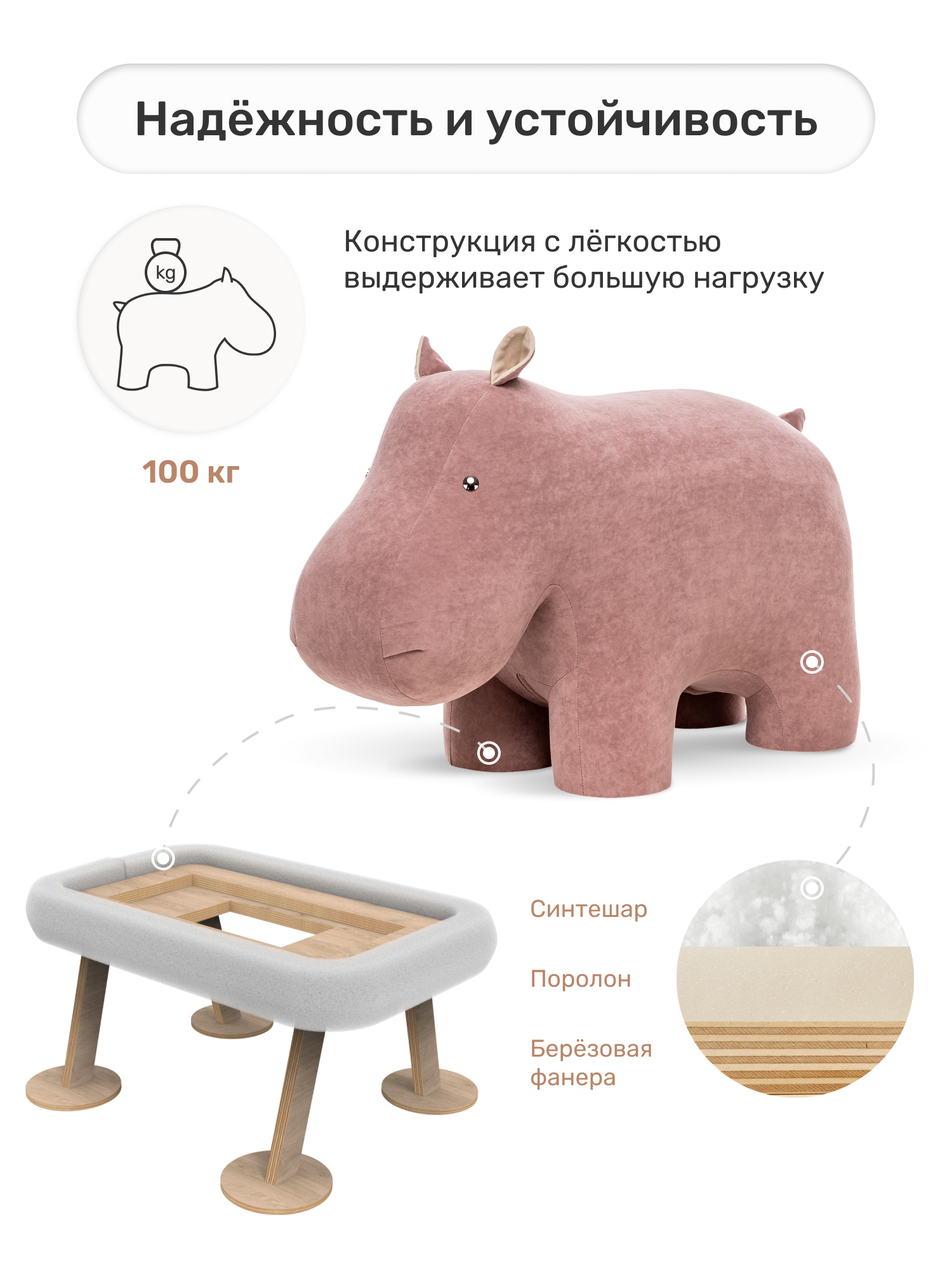 Пуфик Leset Hippo - фото 3