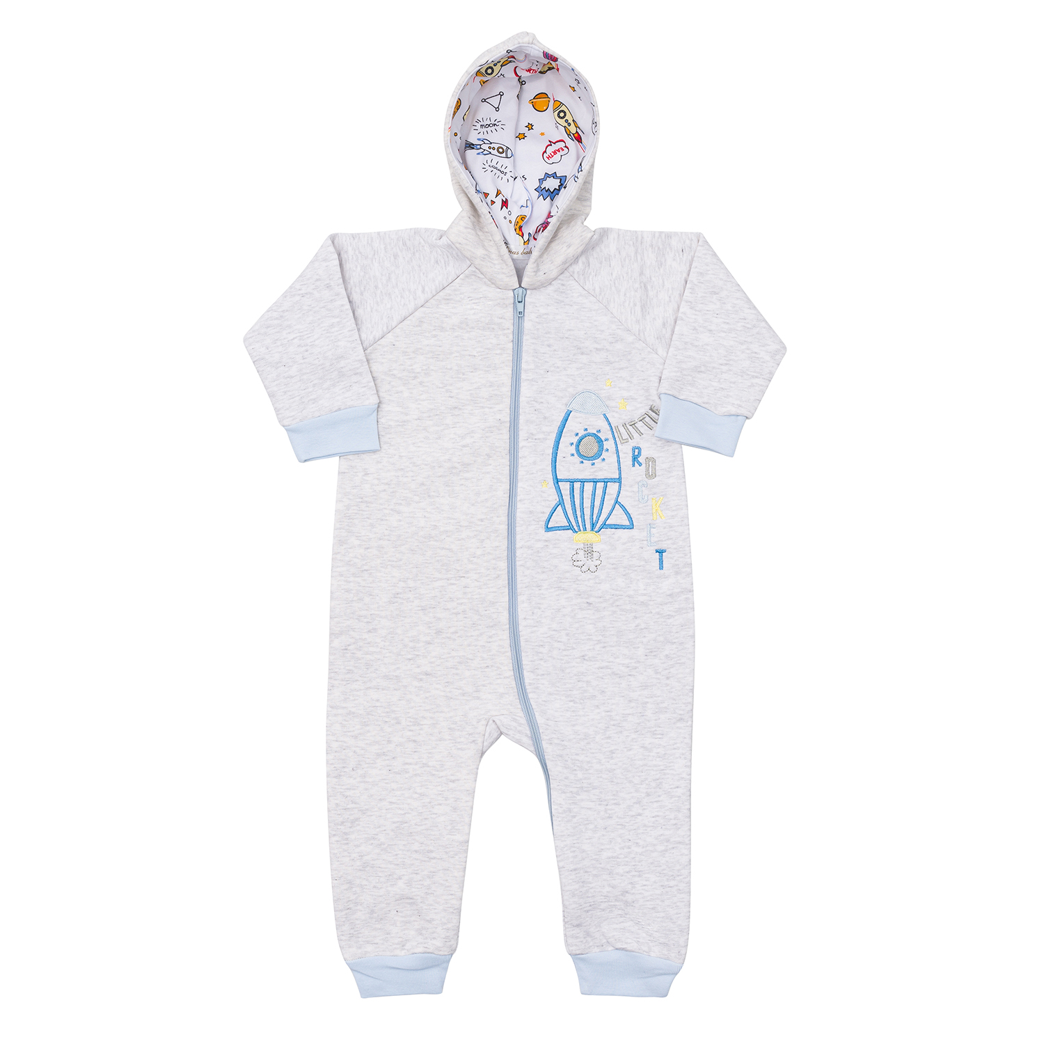 Комбинезон Linas baby 1158-1F-Серый_меланж - фото 4